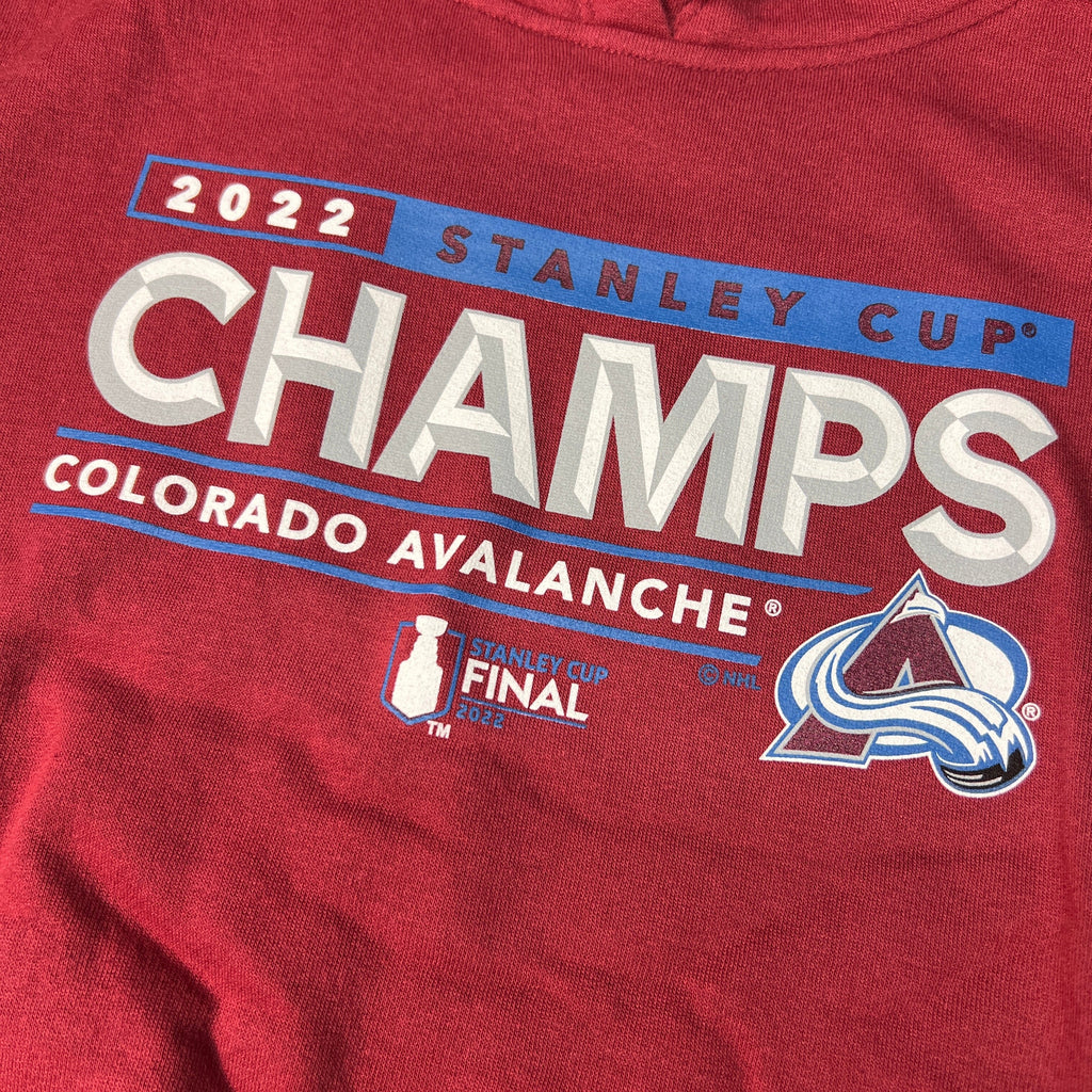 FANATICS 2022 Stanley Cup Champs Colorado Avalanche Final Hoodie Sz L Burgundy 22NHL0024 (New)