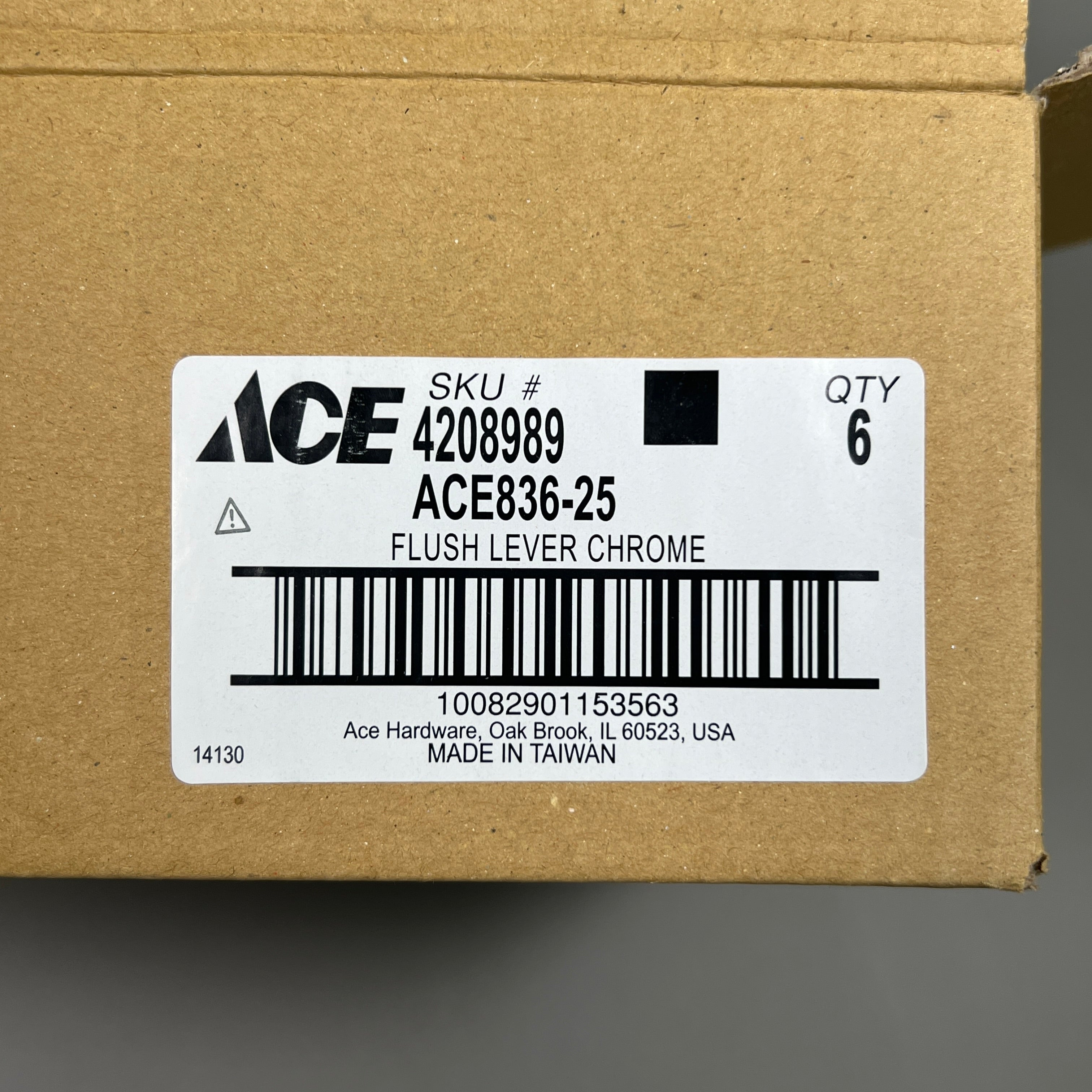 ACE 6-PACK of Tank Flush Lever Chrome for Universal 4 Inch Arm, Front Mount (New)