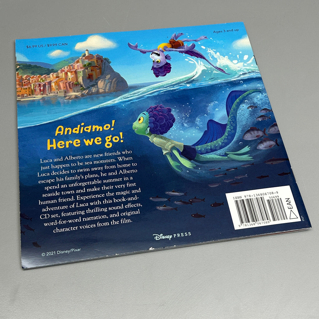 DISNEY PIXAR 10-PK! Luca Read-Along Storybook and CD Paperback Books (AS-IS)