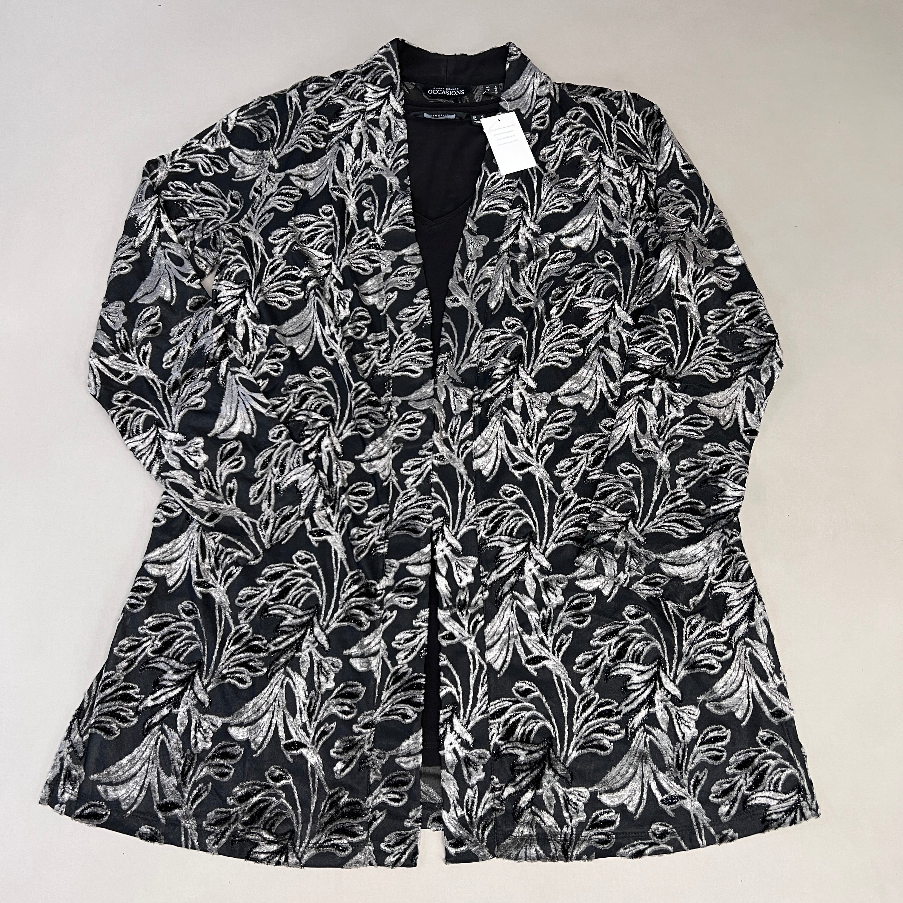 SUSAN GRAVER Knit Cardigan & Tank Set Women's Sz S Grey / Black A384258F19625 (New)
