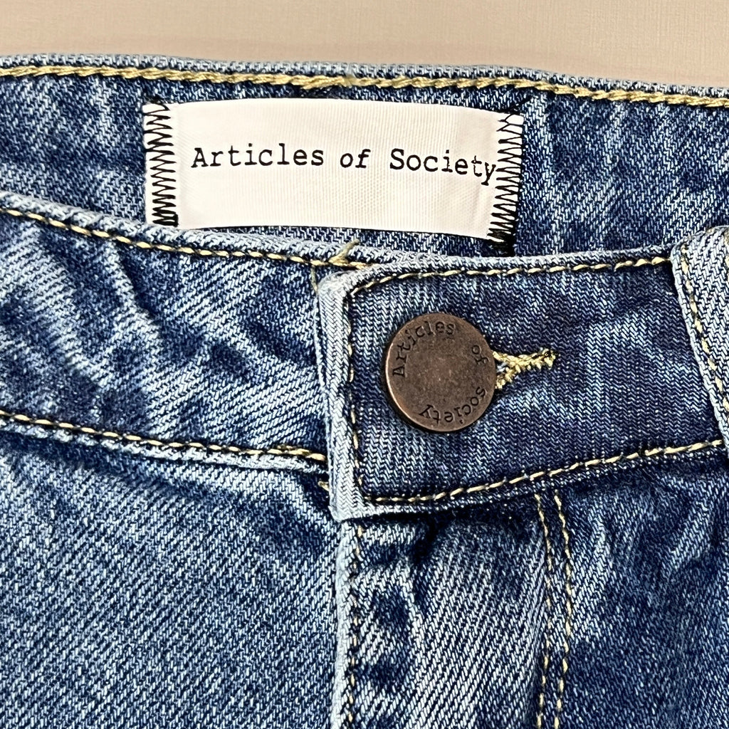 ARTICLES OF SOCIETY OMAO High Rise Denim Jeans Women's Sz 27 Blue 4009TQ3-716 (New)