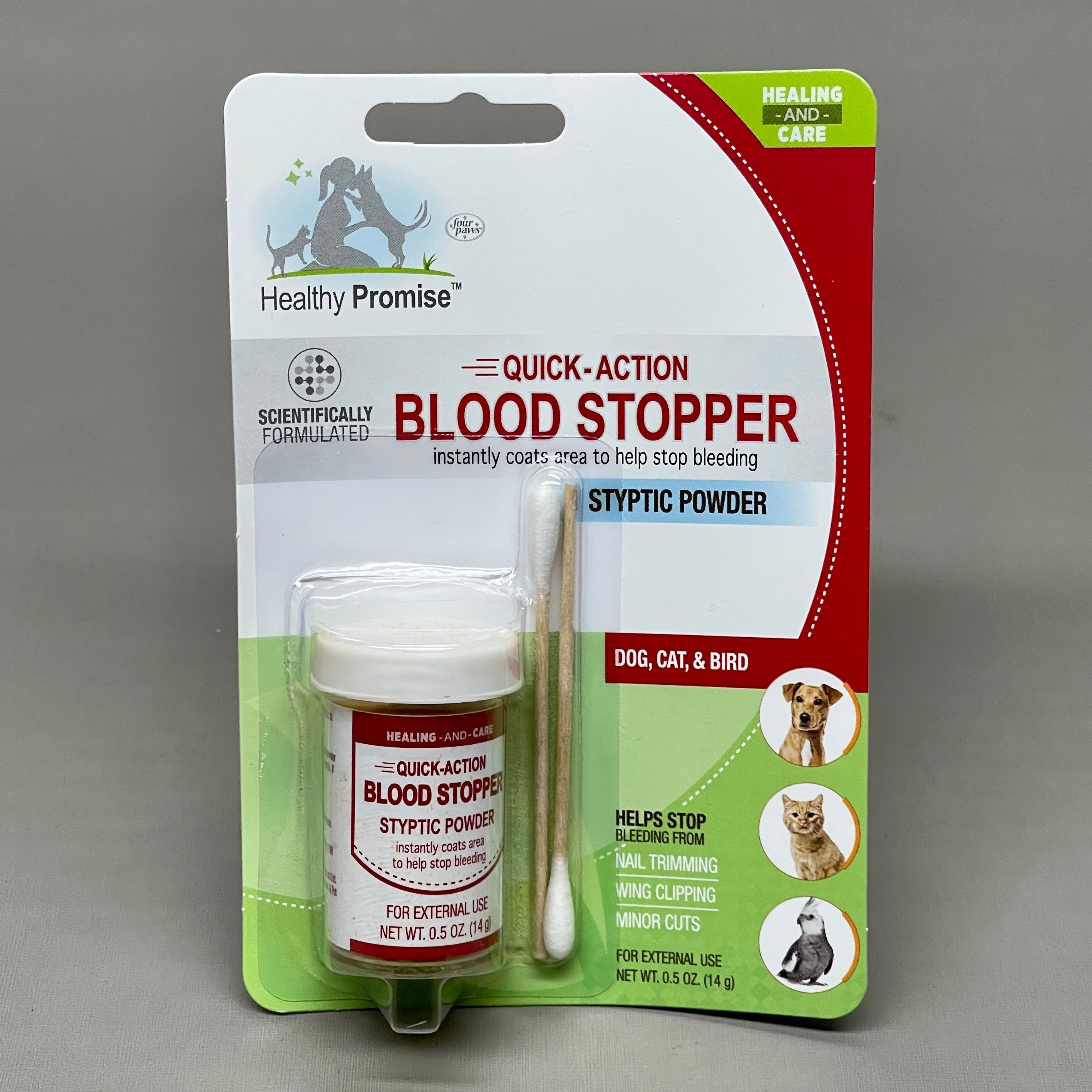 ZA@ FOUR PAWS Quick Action Blood Stopper Styptic Powder Bottles 0.5oz BB 03/24 (New)