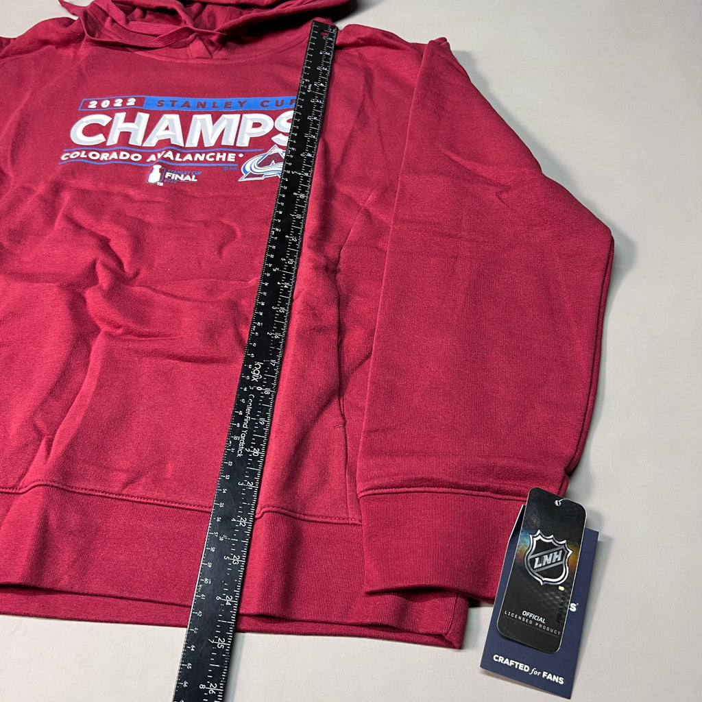 FANATICS 2022 Stanley Cup Champs Colorado Avalanche Final Hoodie Sz L Burgundy 22NHL0024 (New)