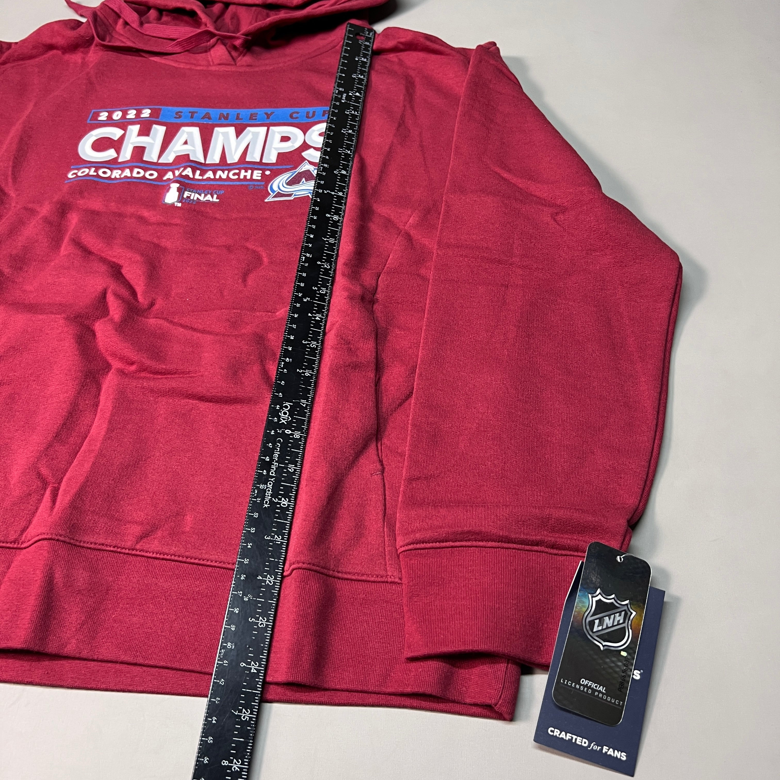 FANATICS 2022 Stanley Cup Champs Colorado Avalanche Final Hoodie Sz L Burgundy 22NHL0024 (New)