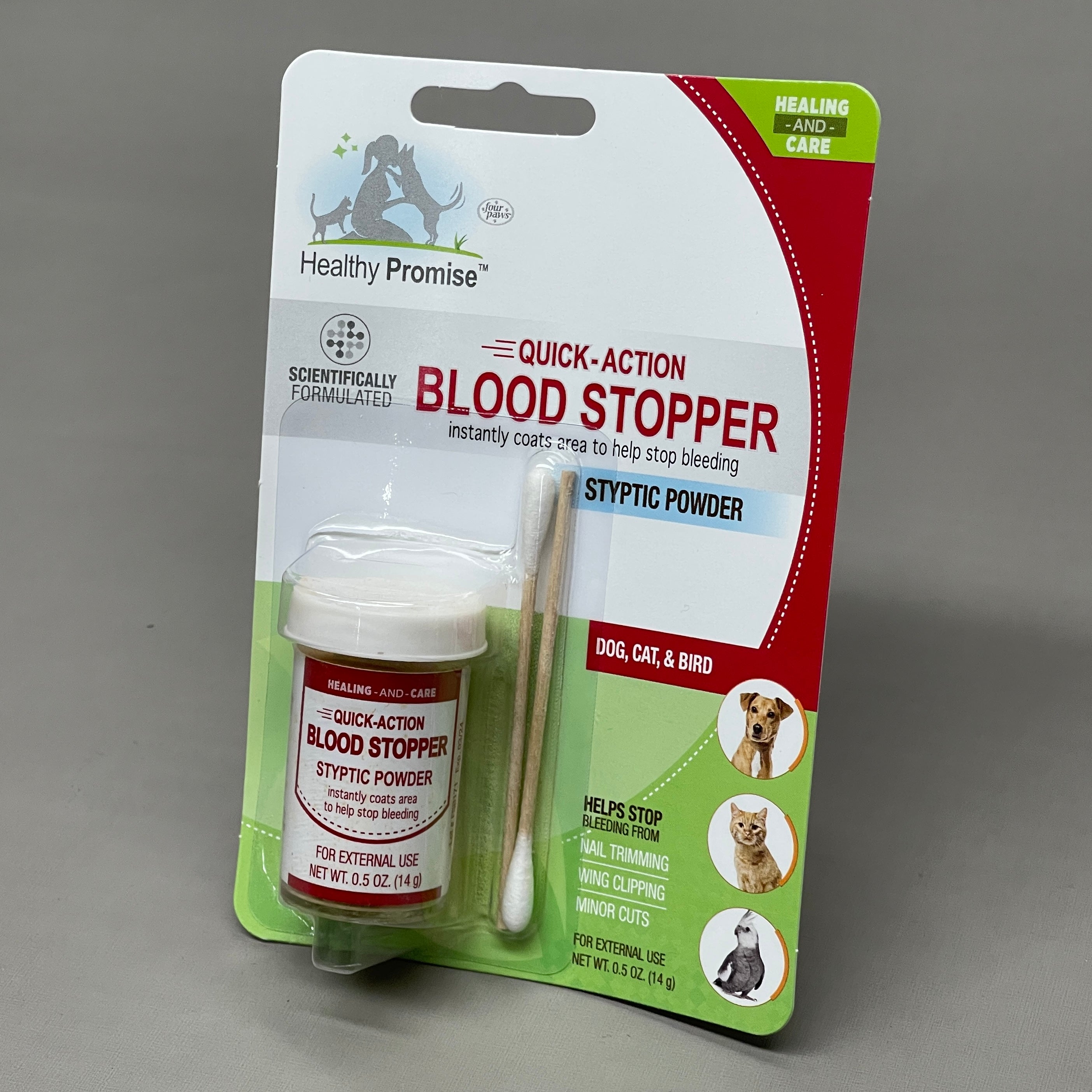 ZA@ FOUR PAWS Quick Action Blood Stopper Styptic Powder Bottles 0.5oz BB 03/24 (New)
