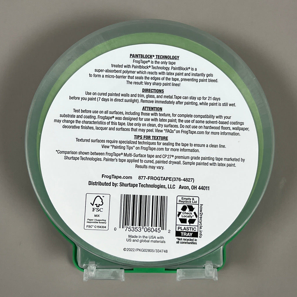2-PK SHURTAPE FROGTAPE Multi-Surface Masking Tape Green 1.88 in x 60 yd 334726 (New)