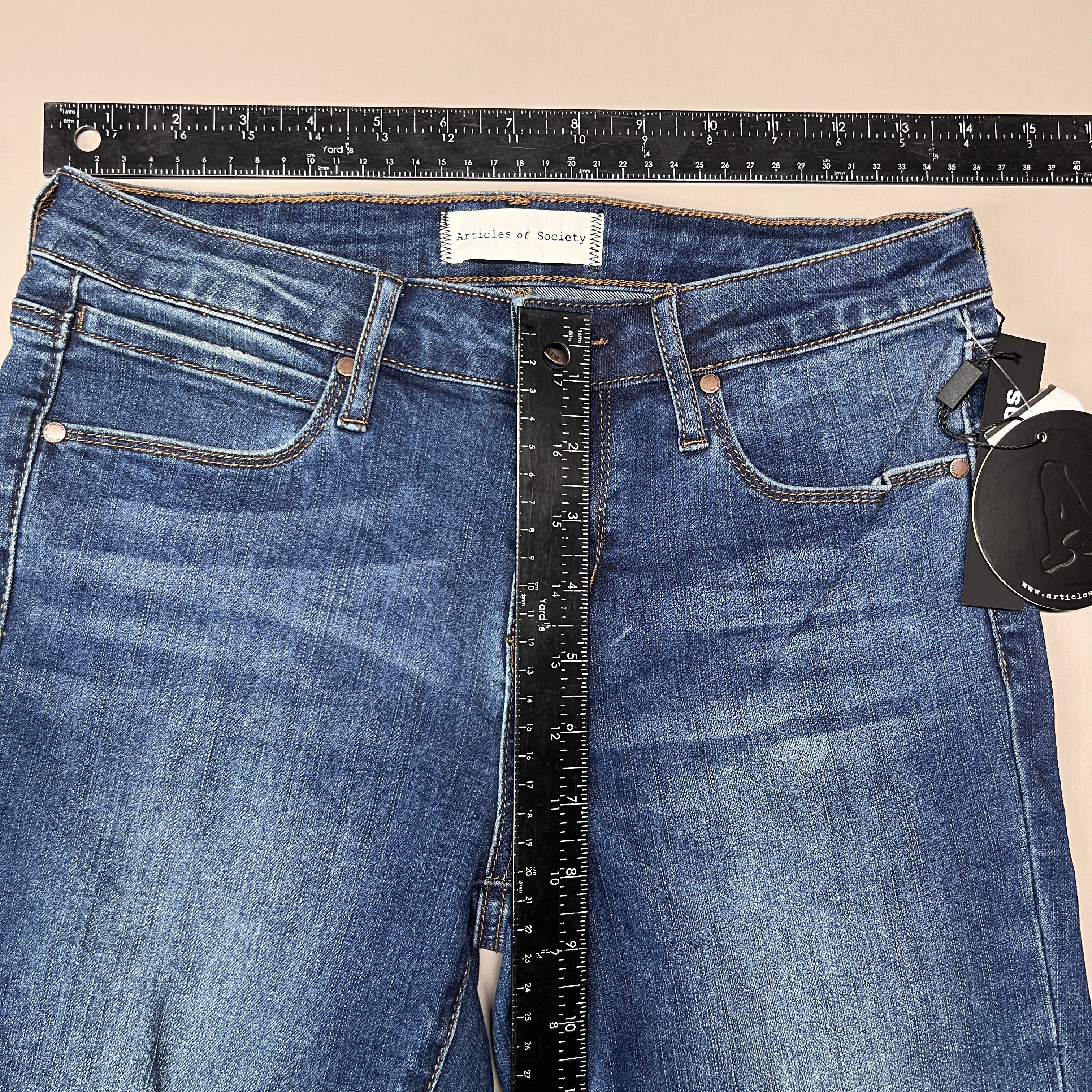 ARTICLES OF SOCIETY Hilo Ripped Denim Jeans Women's Sz 26 Blue 5350PLV-706 (New)