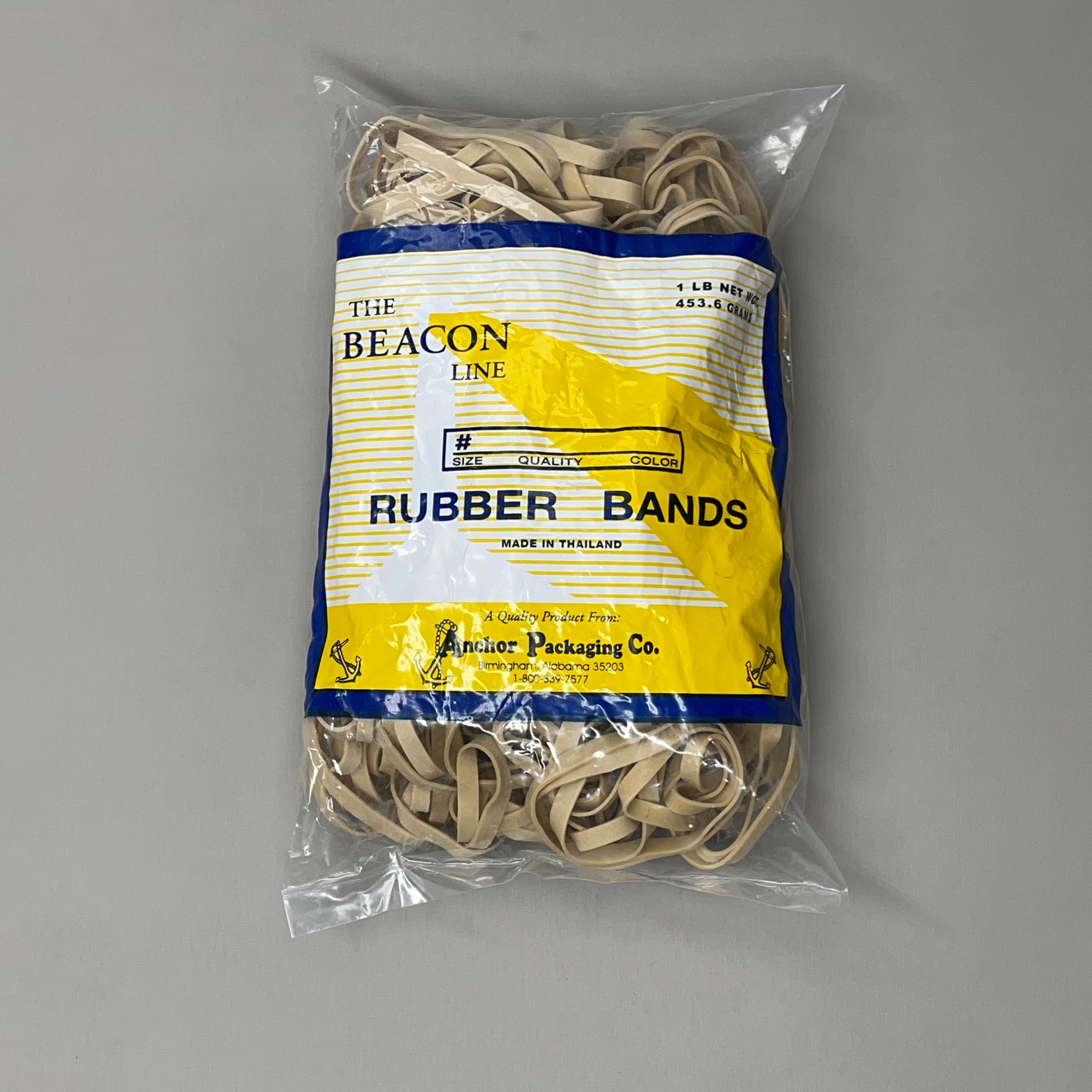 ANCHOR PACKAGING CO The Beacon Line Rubber Bands 1 lb Size 64 (New)