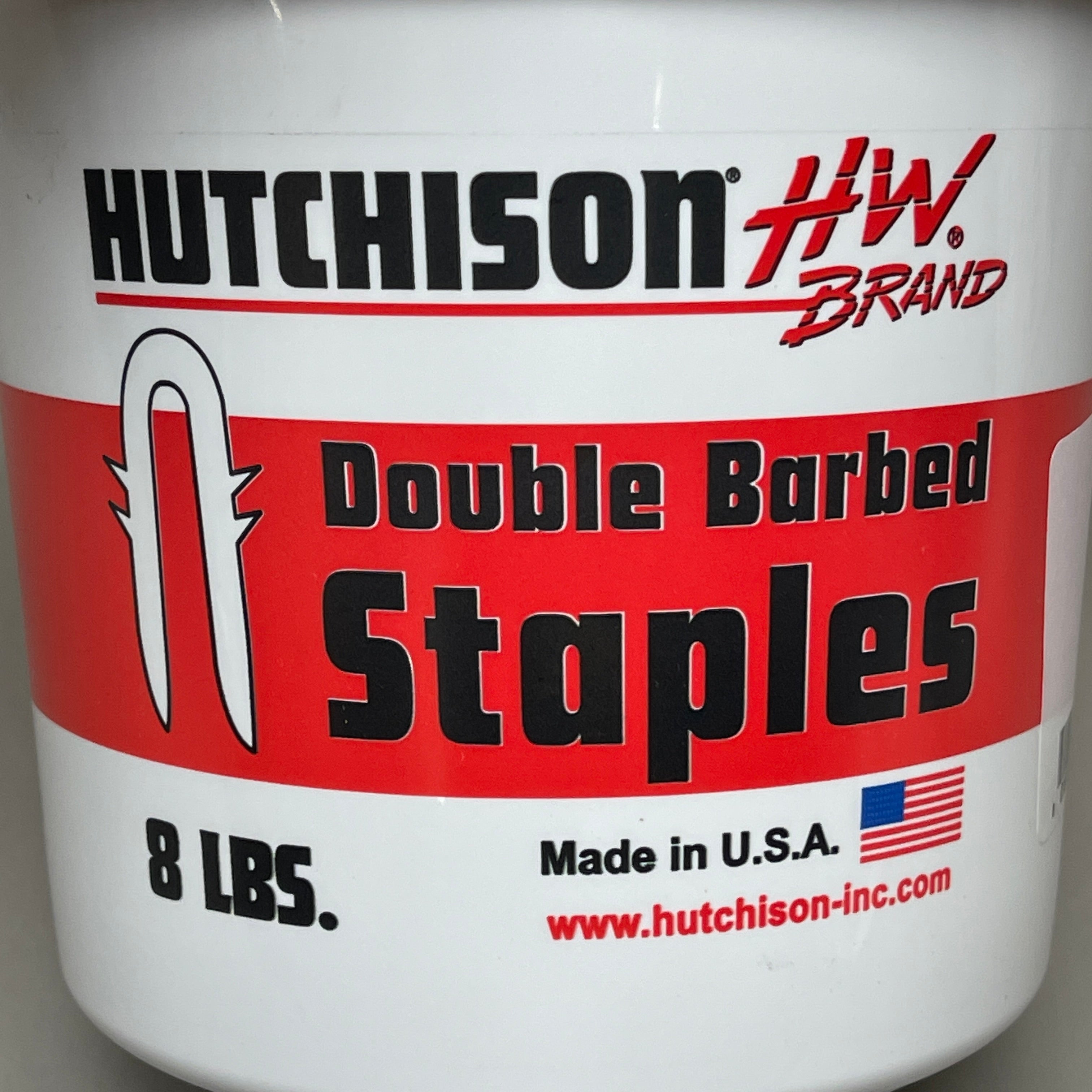 HW BRAND (Hutchinson Inc) Double Barbed Galvanized Fence Staples 1-1/2" 8 lb (New)
