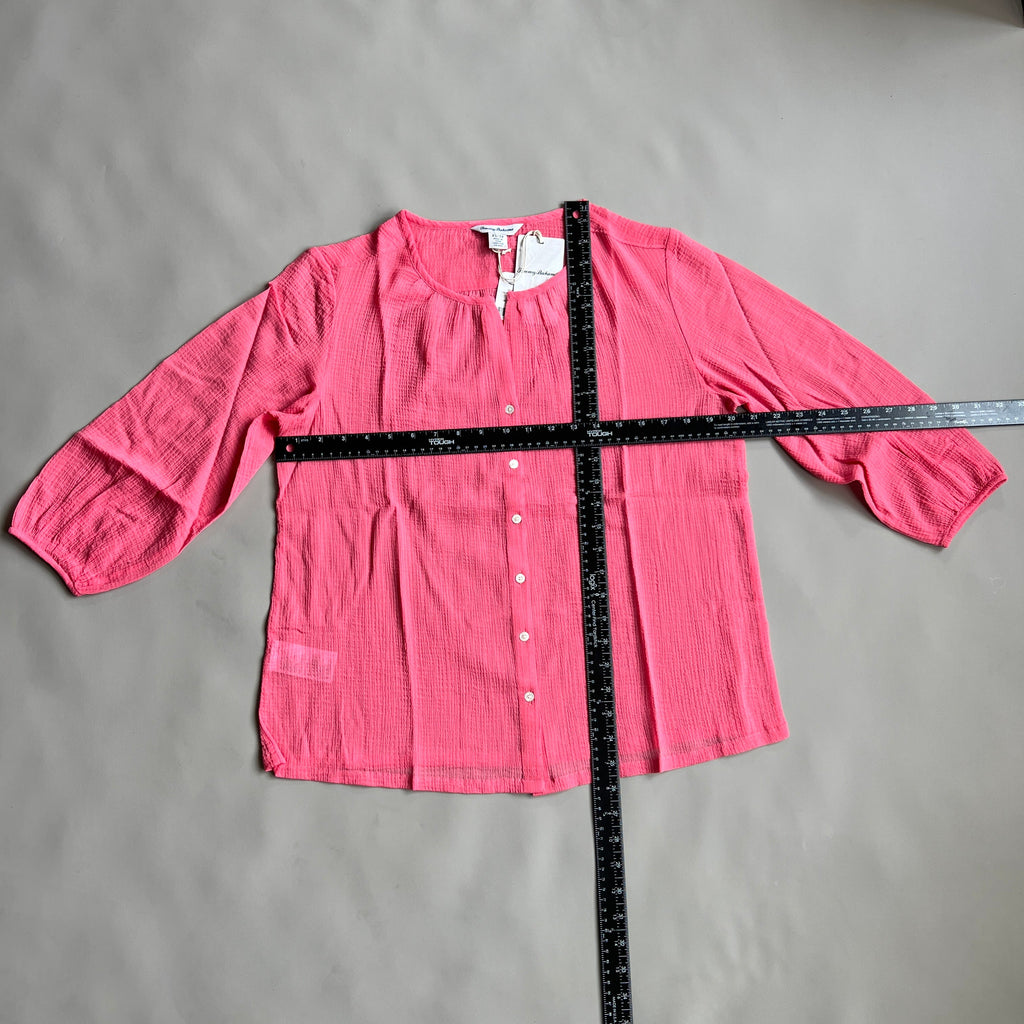 TOMMY BAHAMA Women's Lana Bay Gauze Top 3/4 Sleeve Tutti Frutti Size XS (New)