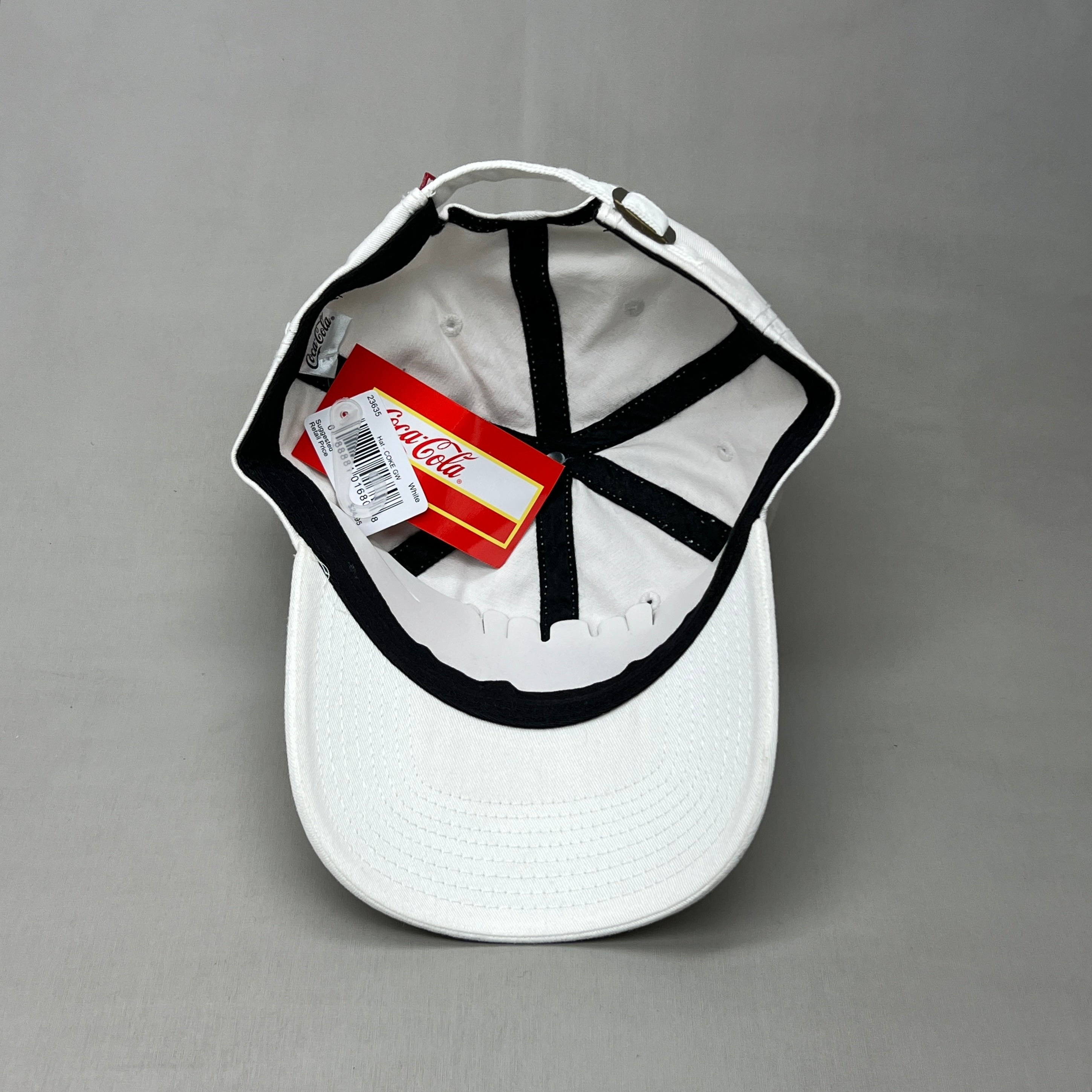 COCA-COLA Baseball Cap Strap Back Sz One Size White 23635 (New)