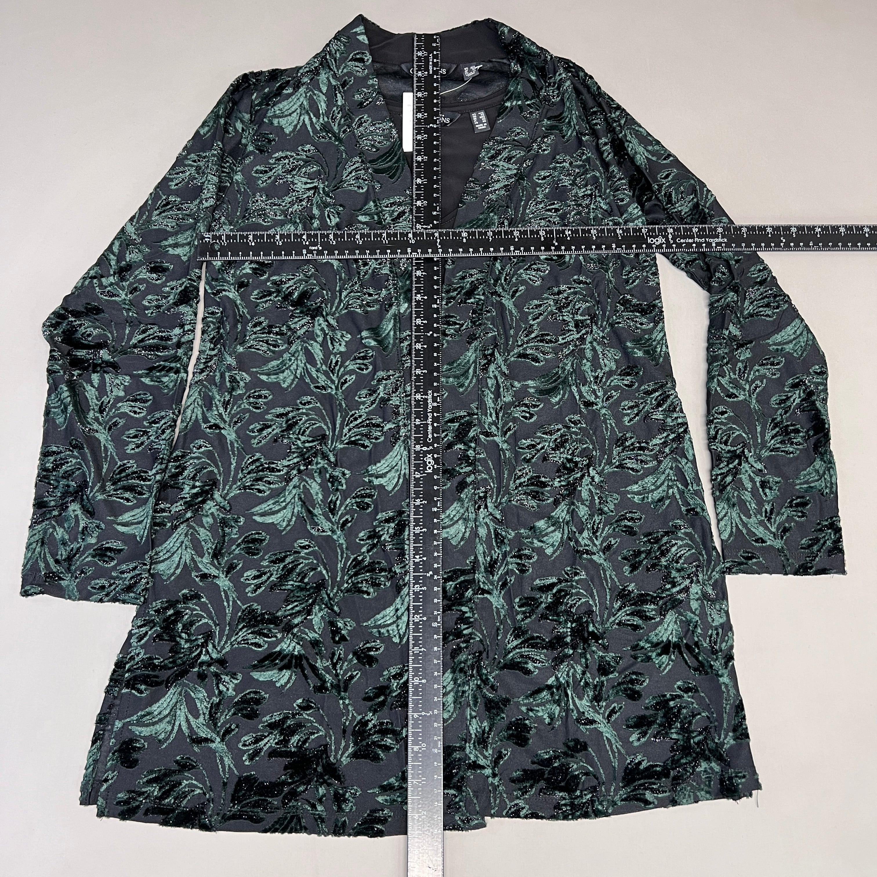 SUSAN GRAVER Knit Cardigan & Tank Set Women's Sz XXS Green / Black A384258F20154 (New)