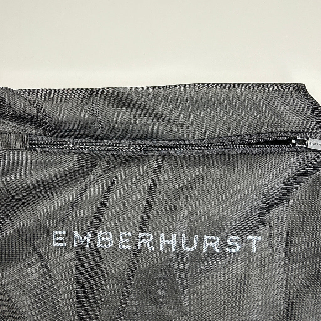 EMBERHURST 4 Pack! Mesh Carry Wash Bag With Zipper and Carrying handle Black (New)