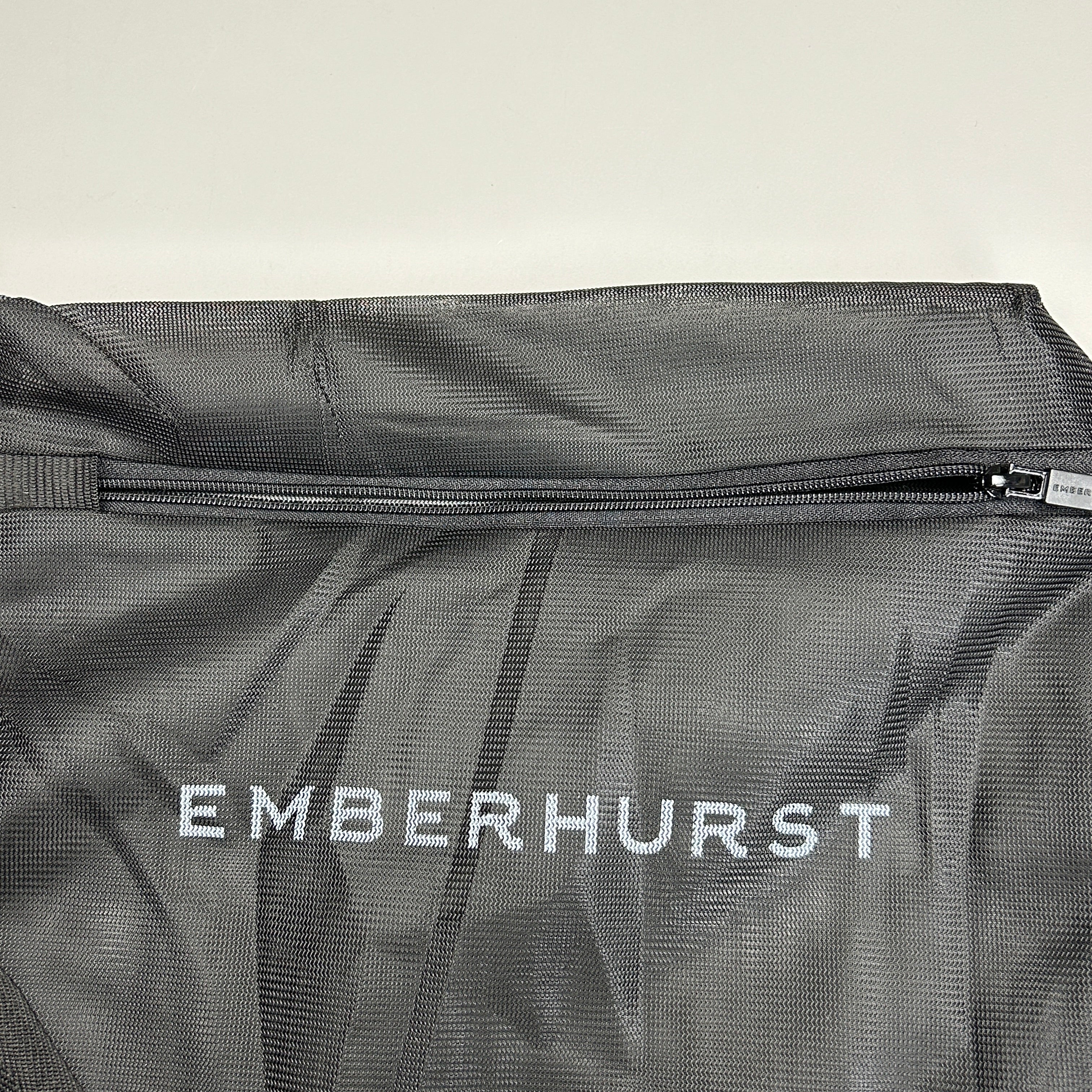 EMBERHURST 4 Pack! Mesh Carry Wash Bag With Zipper and Carrying handle Black (New)
