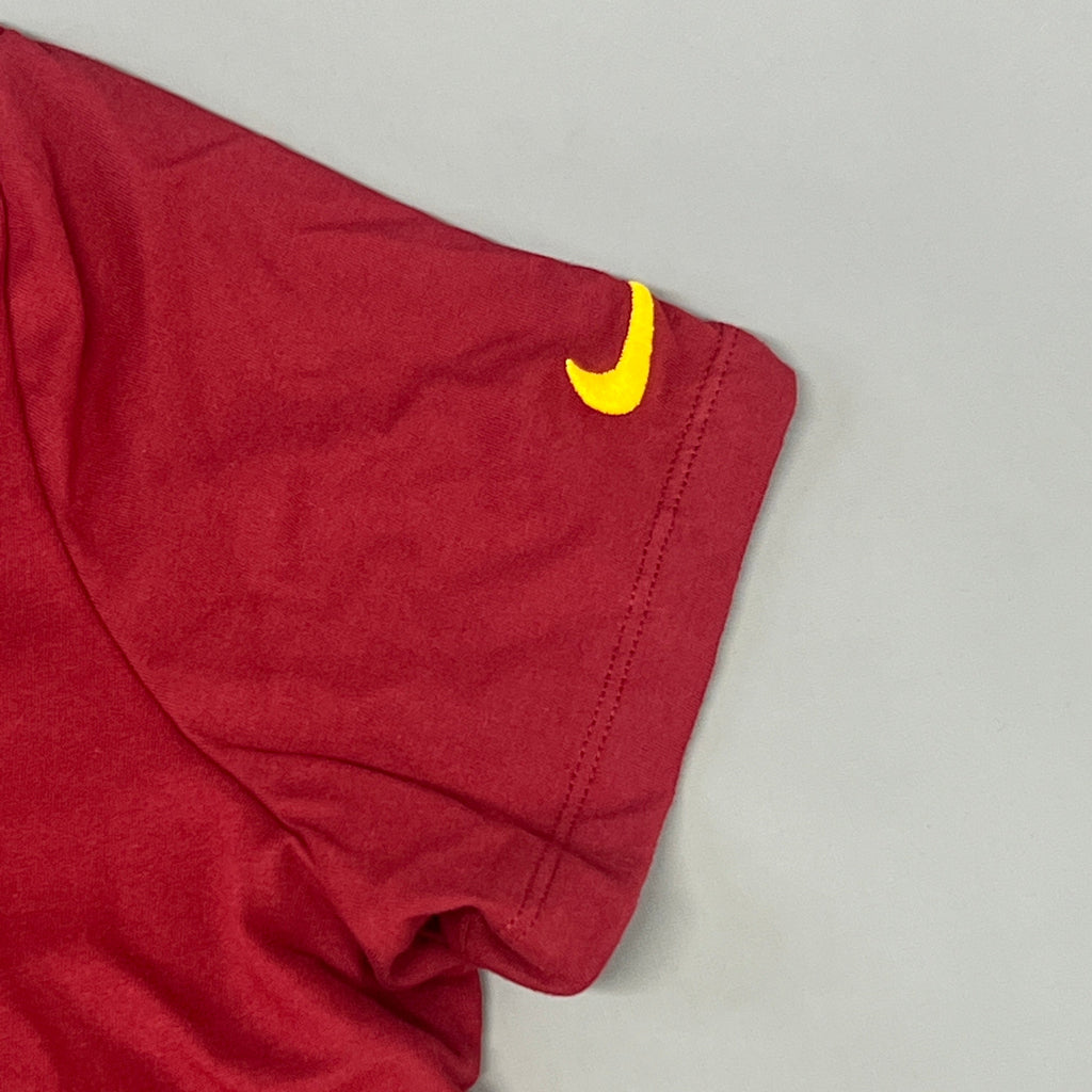 NIKE USC Trojans Logo Dri-Fit V-Neck T-Shirt Women's Sz XL Cardinal Red DQ1708-613 (New)