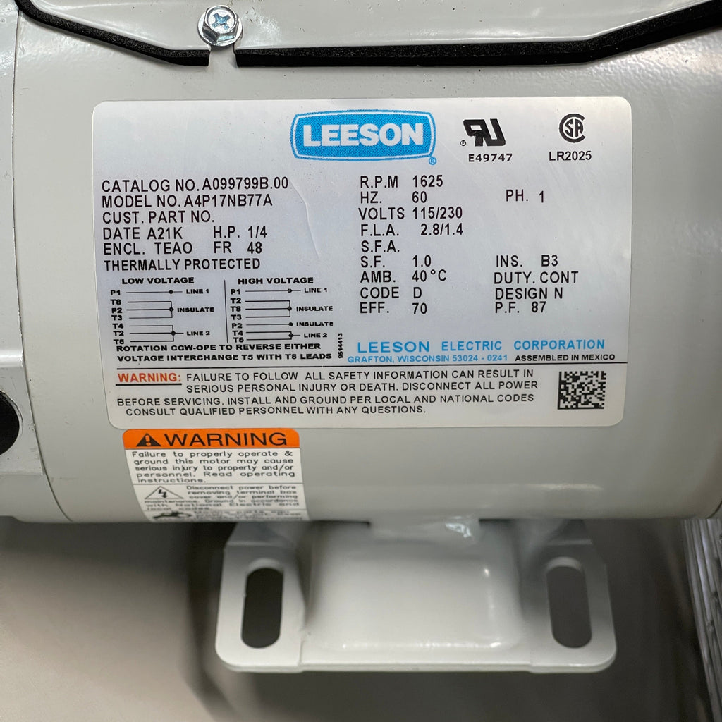 CANARM Tube Fan 12" Stainless Steel 1/4 HP Leeson Motor TF12S.S. CF1740 (New)