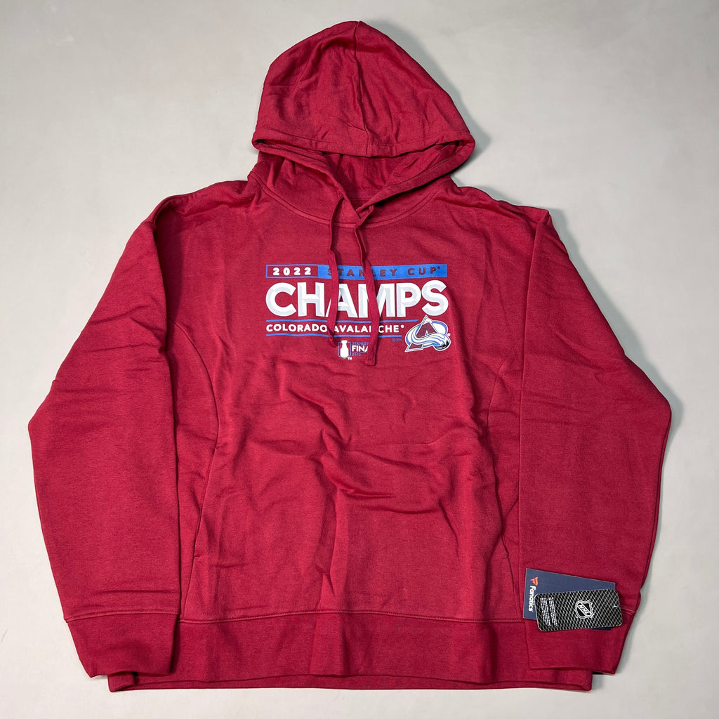 FANATICS 2022 Stanley Cup Champs Colorado Avalanche Final Hoodie Sz L Burgundy 22NHL0024 (New)