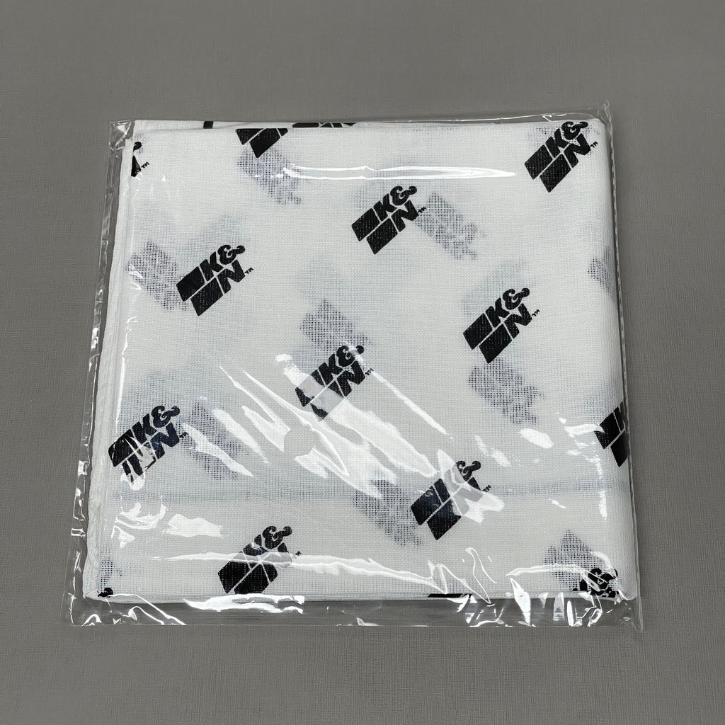K&N (9 PACK) Bandana Neck Gator Handkerchief White/Black 87-4018-Bandana