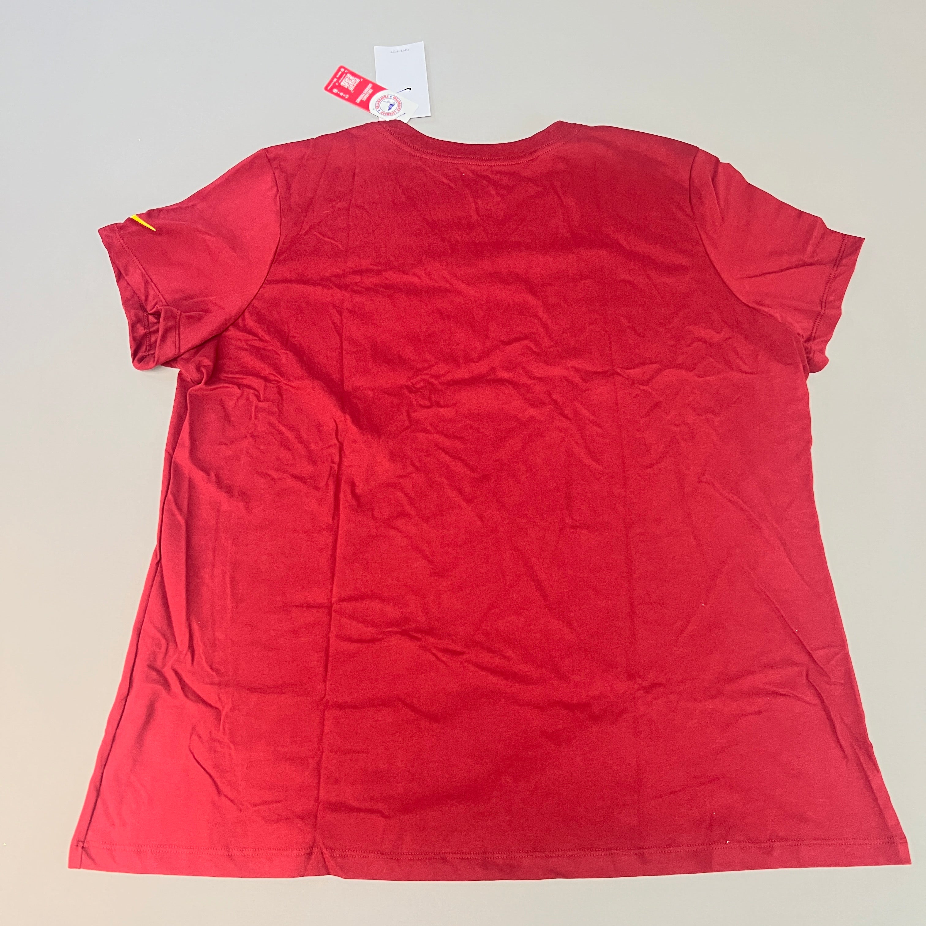 NIKE USC Trojans Logo Dri-Fit V-Neck T-Shirt Women's Sz XXL Cardinal Red DQ1708-613 (New)