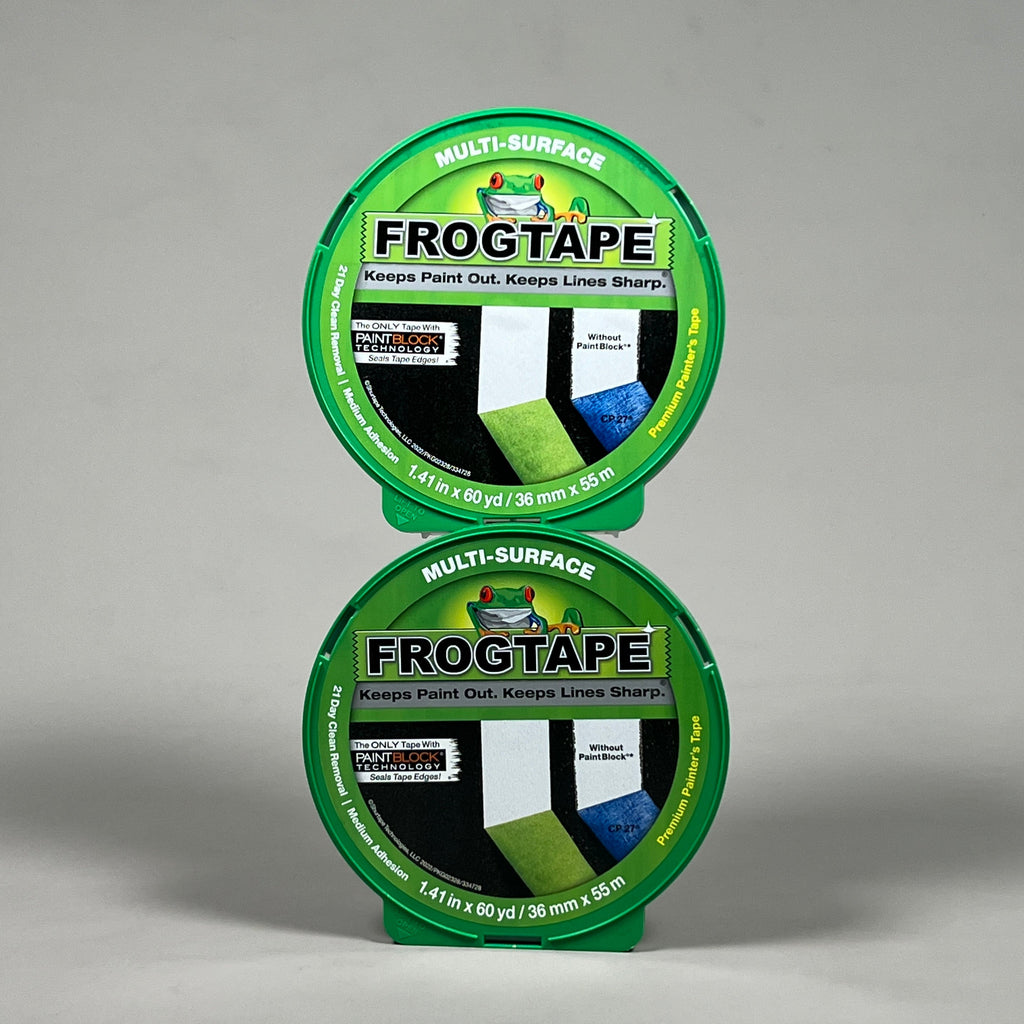 2-PK SHURTAPE FROGTAPE Multi-Surface Masking Tape Green 1.41 in x 60 yd 1396747 (New)