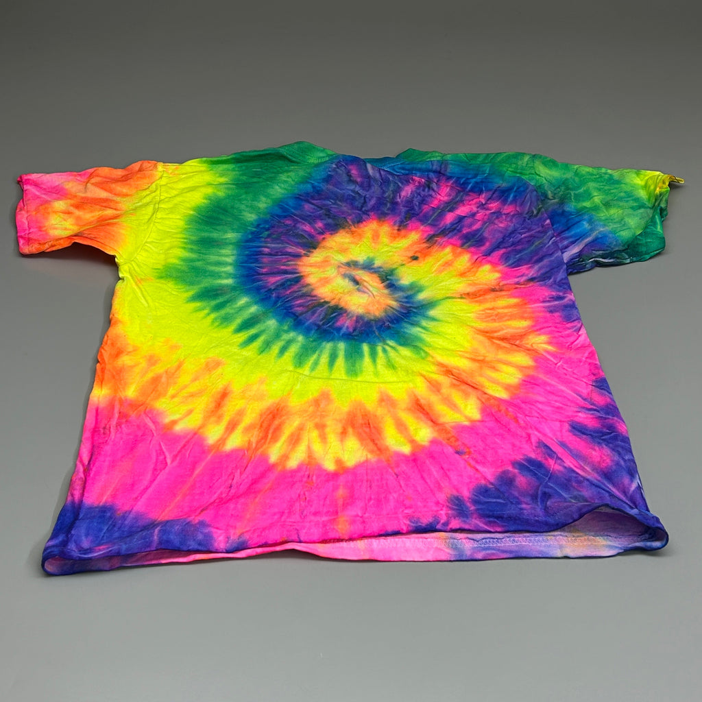 GILDAN (12 PACK) Tie Dye Short Sleeve Unisex Heavy Cotton T-Shirts Sz Youth XS