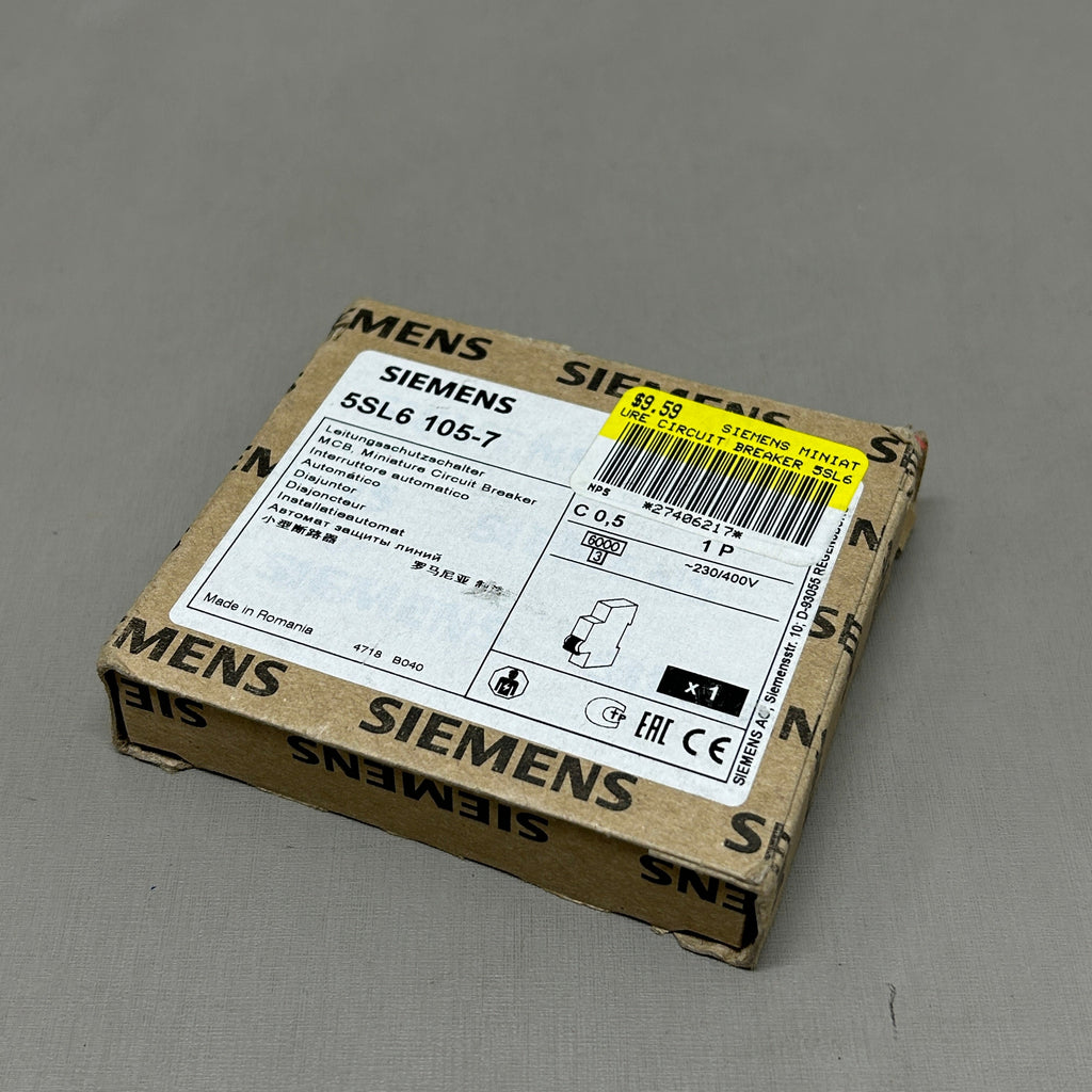 SIEMENS Miniature Circuit Breaker 230/400 V 6KA Off-White 5SL6105-7 (New)