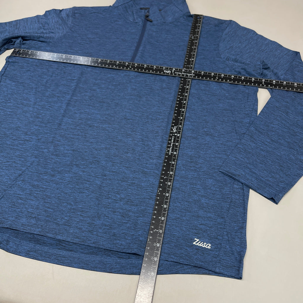 ZUSA Pull Over Shirt Long Sleeve Brisk Quarter Zip Men's Sz 2XL Navy Heather (New)