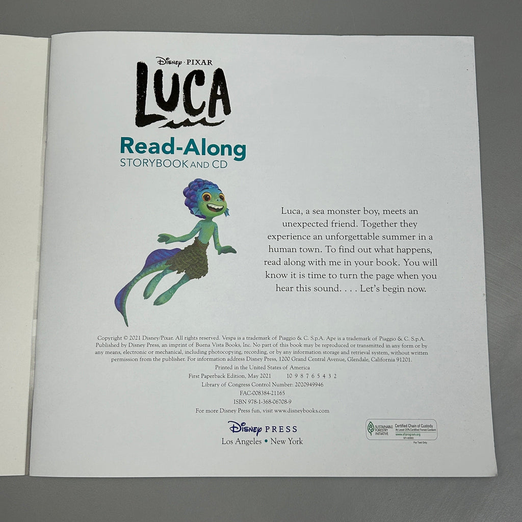 DISNEY PIXAR 10-PK! Luca Read-Along Storybook and CD Paperback Books (AS-IS)