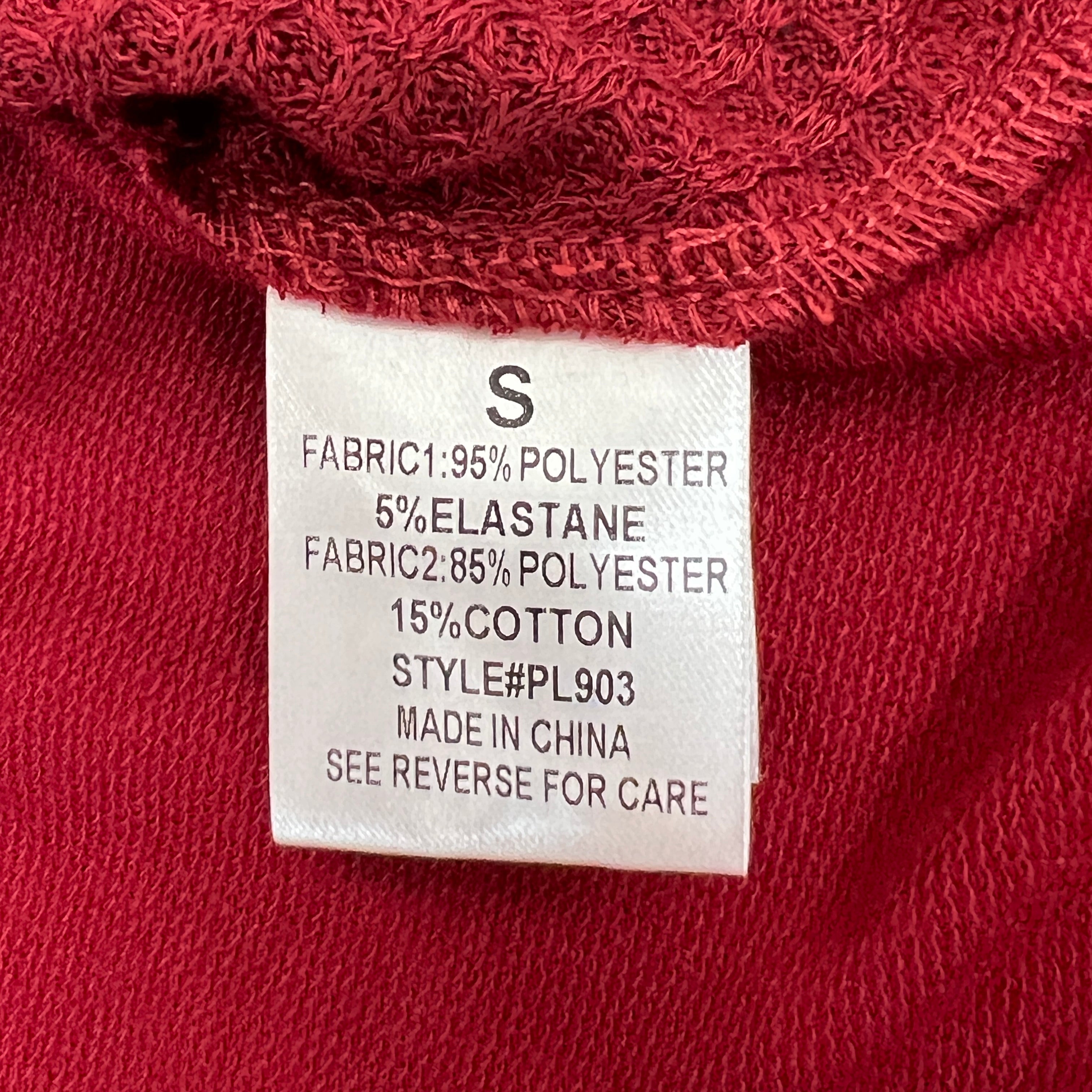 PINK LILY Take the Leap Henley Waffle Knit Blouse Women's Sz S Cranberry PL903 (New)