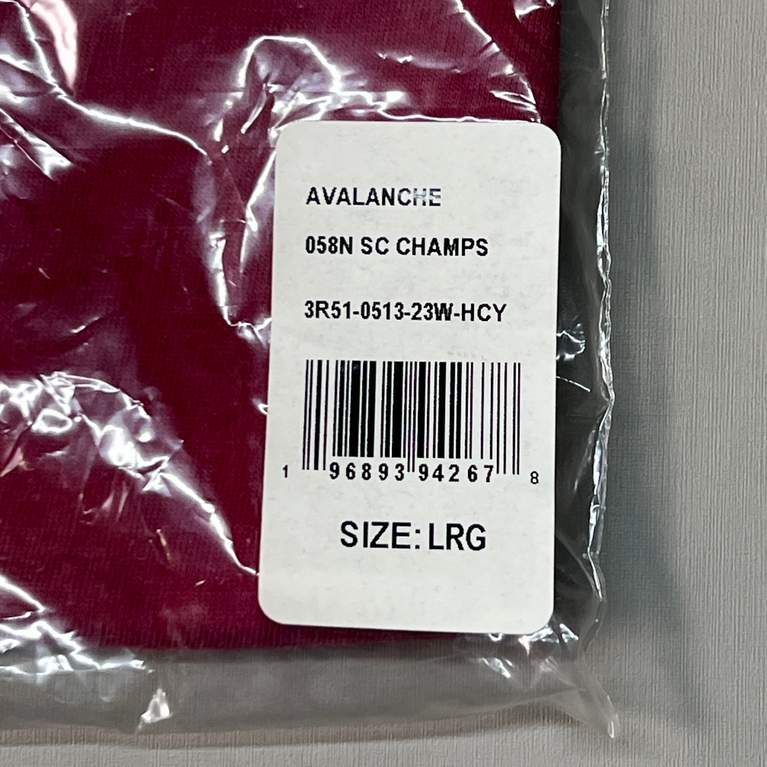 FANATICS 2022 Stanley Cup Champions Colorado Avalanche Long Sleeve T-shirt Sz L Burgundy 058N SC Champs (New)