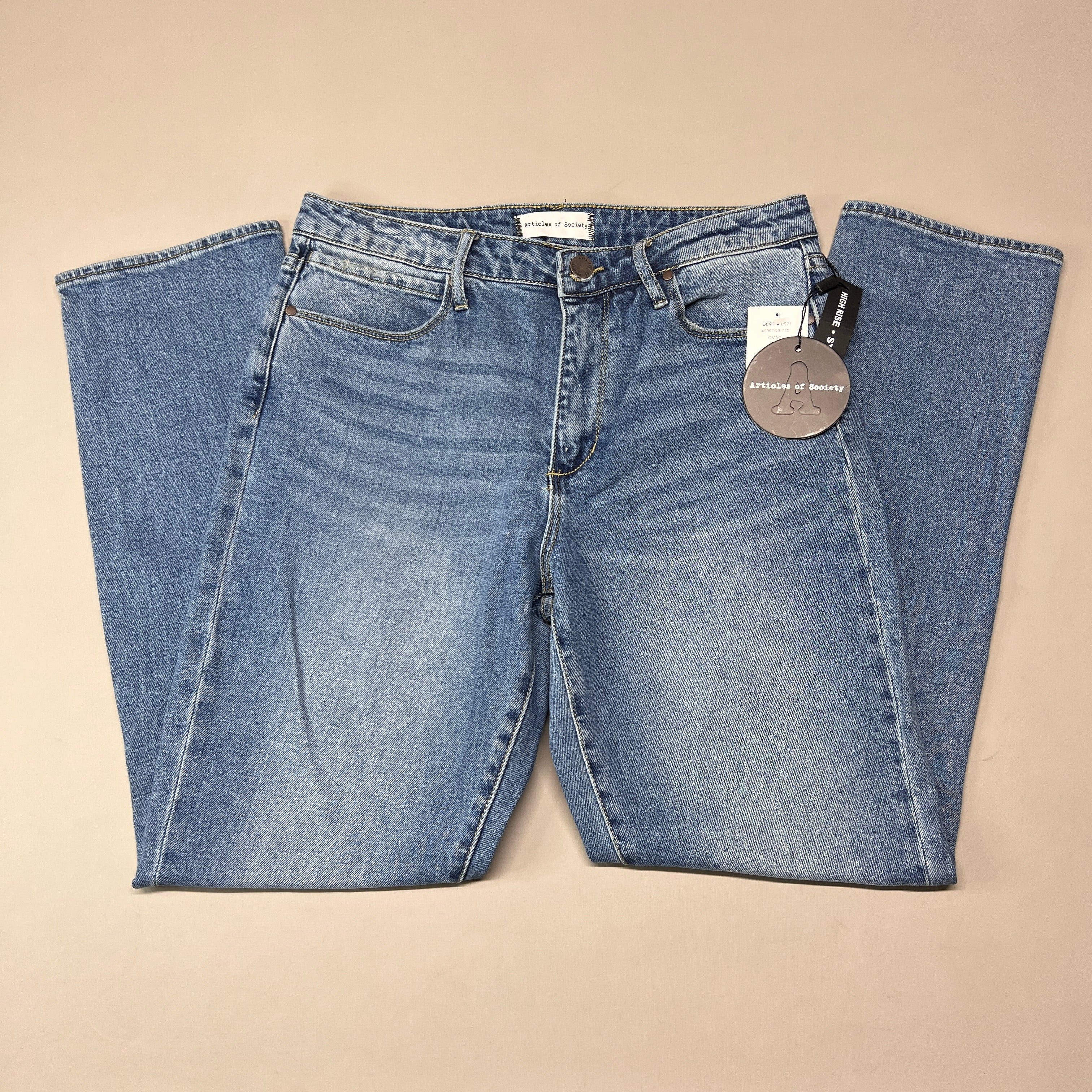 ARTICLES OF SOCIETY OMAO High Rise Denim Jeans Women's Sz 28 Blue 4009TQ3-716 (New)