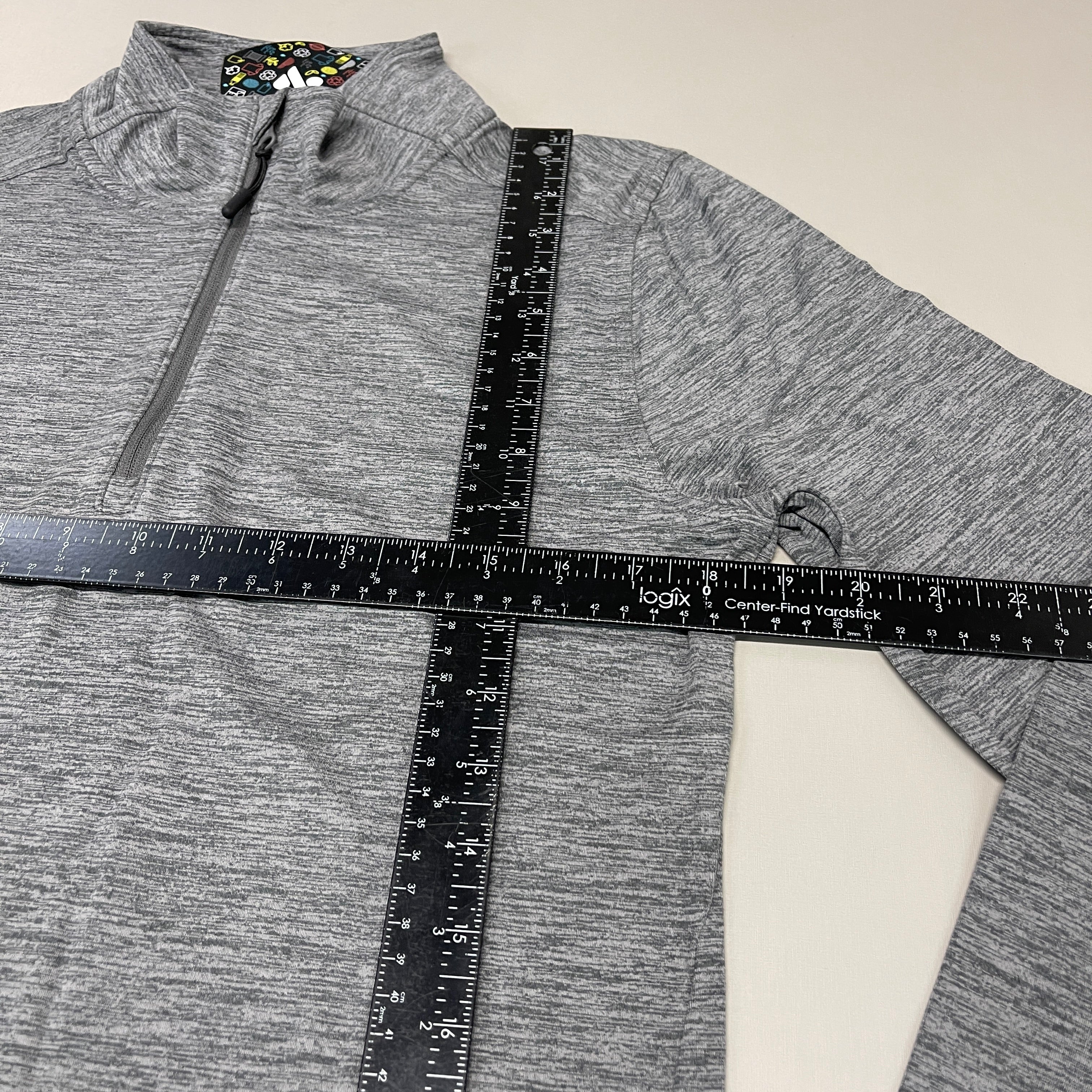 ZUSA Pull Over Shirt Long Sleeve Brisk Quarter Zip Women's Sz M Charcoal Heather (New)