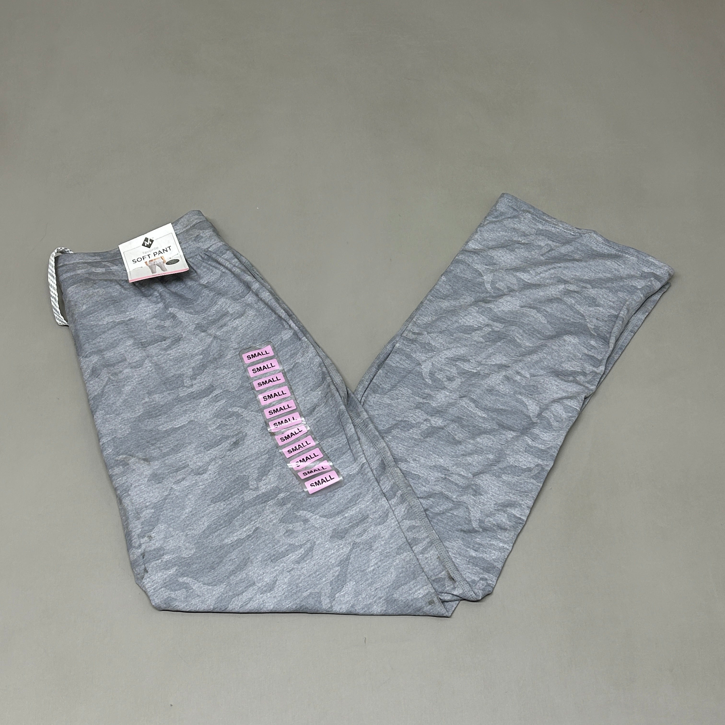 MEMBERS MARK Favorite Straight Leg Soft Pant Light Grey Camo Size Small (New)