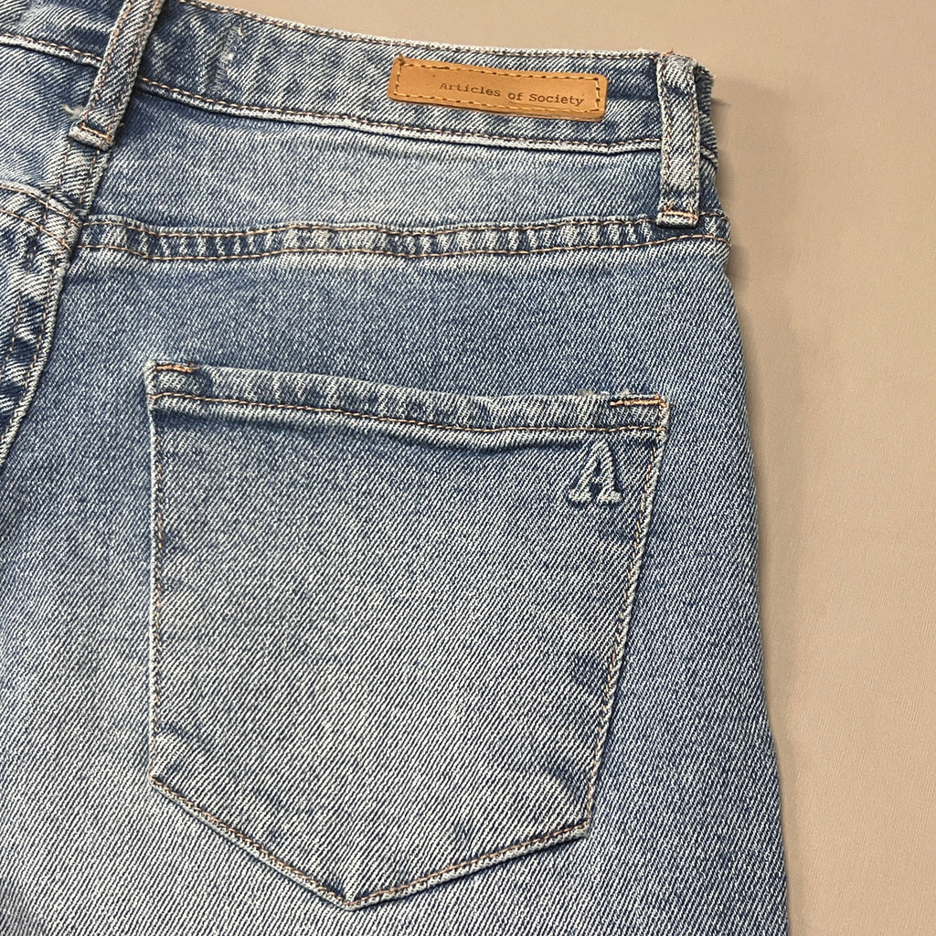 ARTICLES OF SOCIETY Orchidland Ripped Denim Jeans Women's Sz 24 Blue 4009TQ3-717 (New)