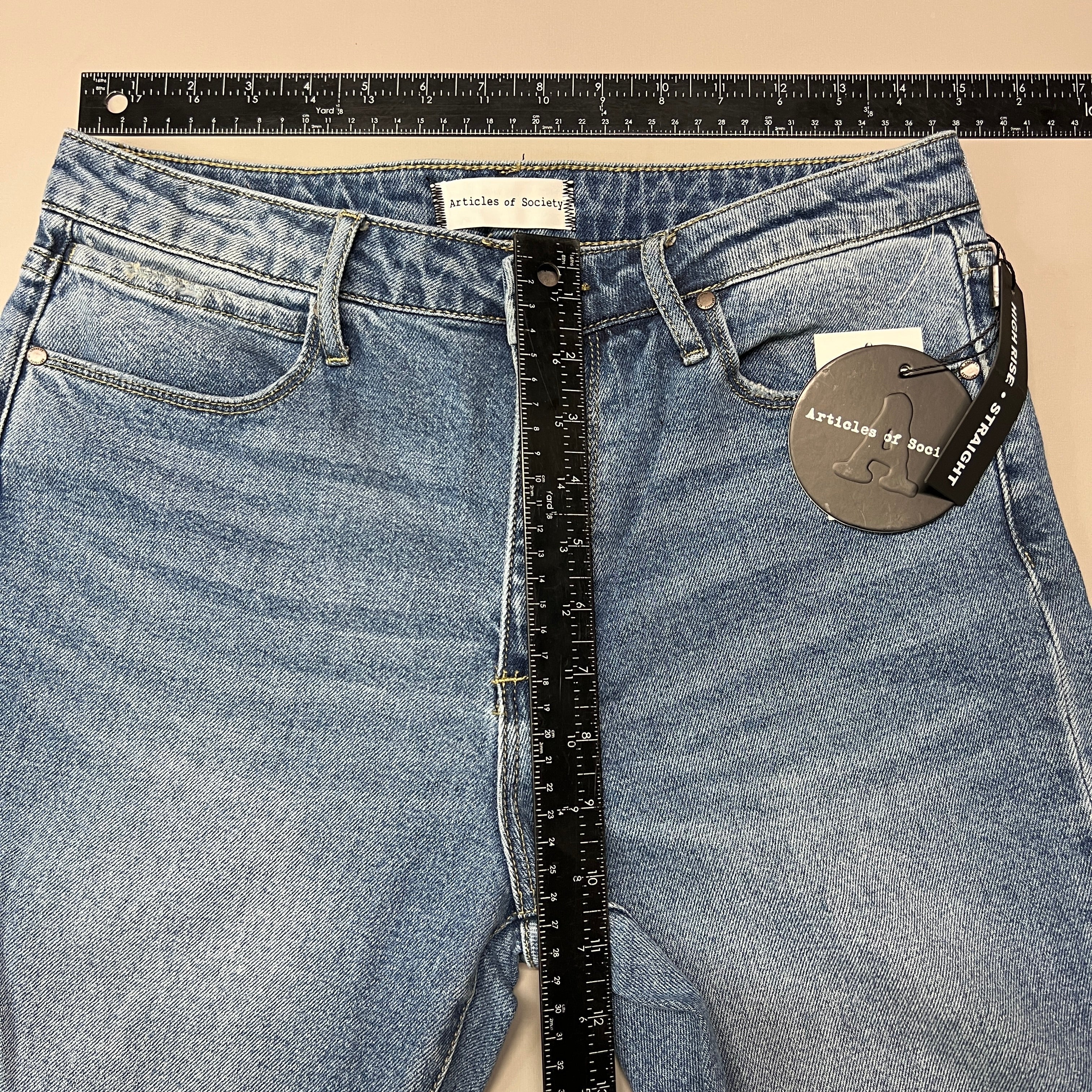 ARTICLES OF SOCIETY OMAO High Rise Denim Jeans Women's Sz 28 Blue 4009TQ3-716 (New)