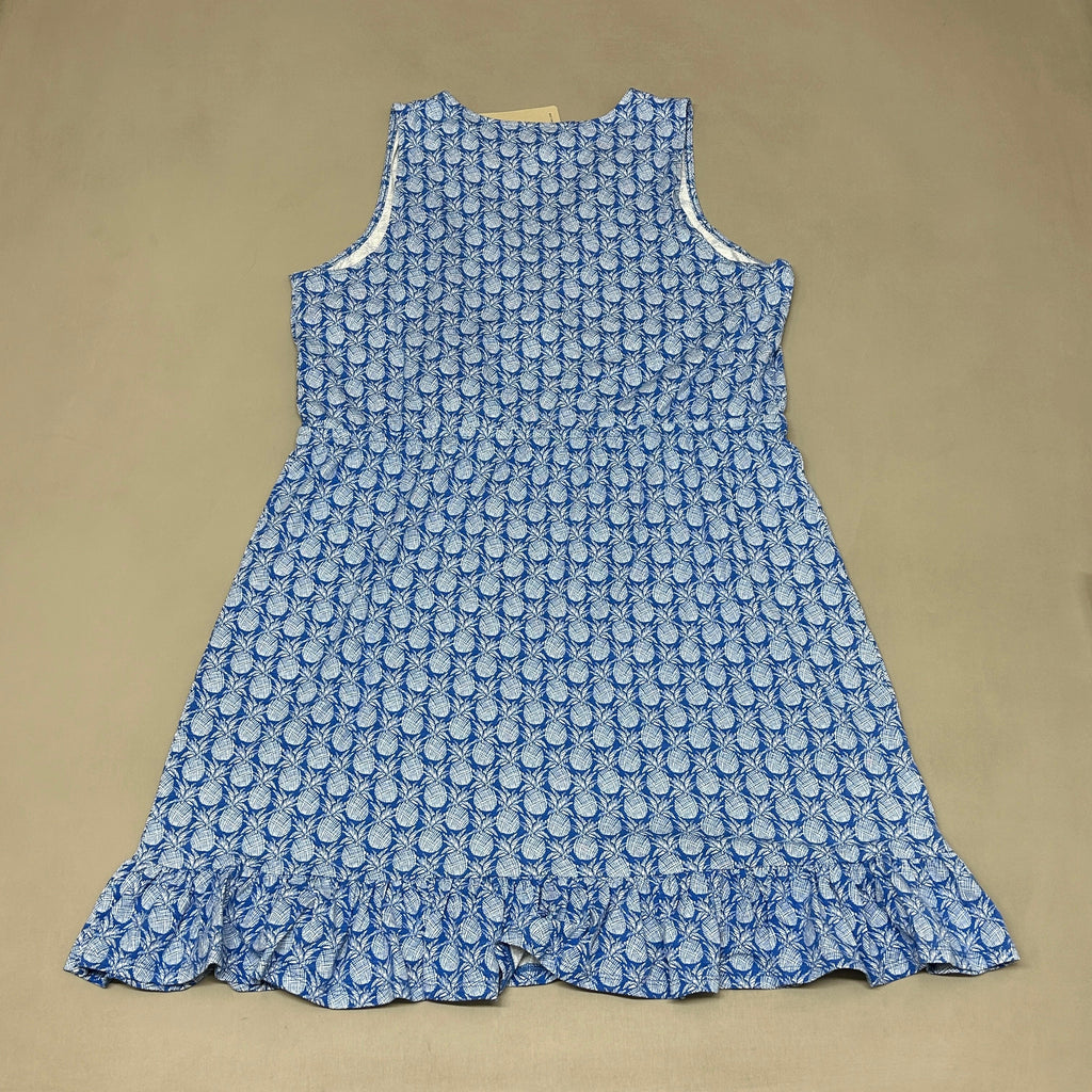 TOMMY BAHAMA Women's Fineapple Sleeveless SunDress Blue/White Turkish Sea Size S (New)