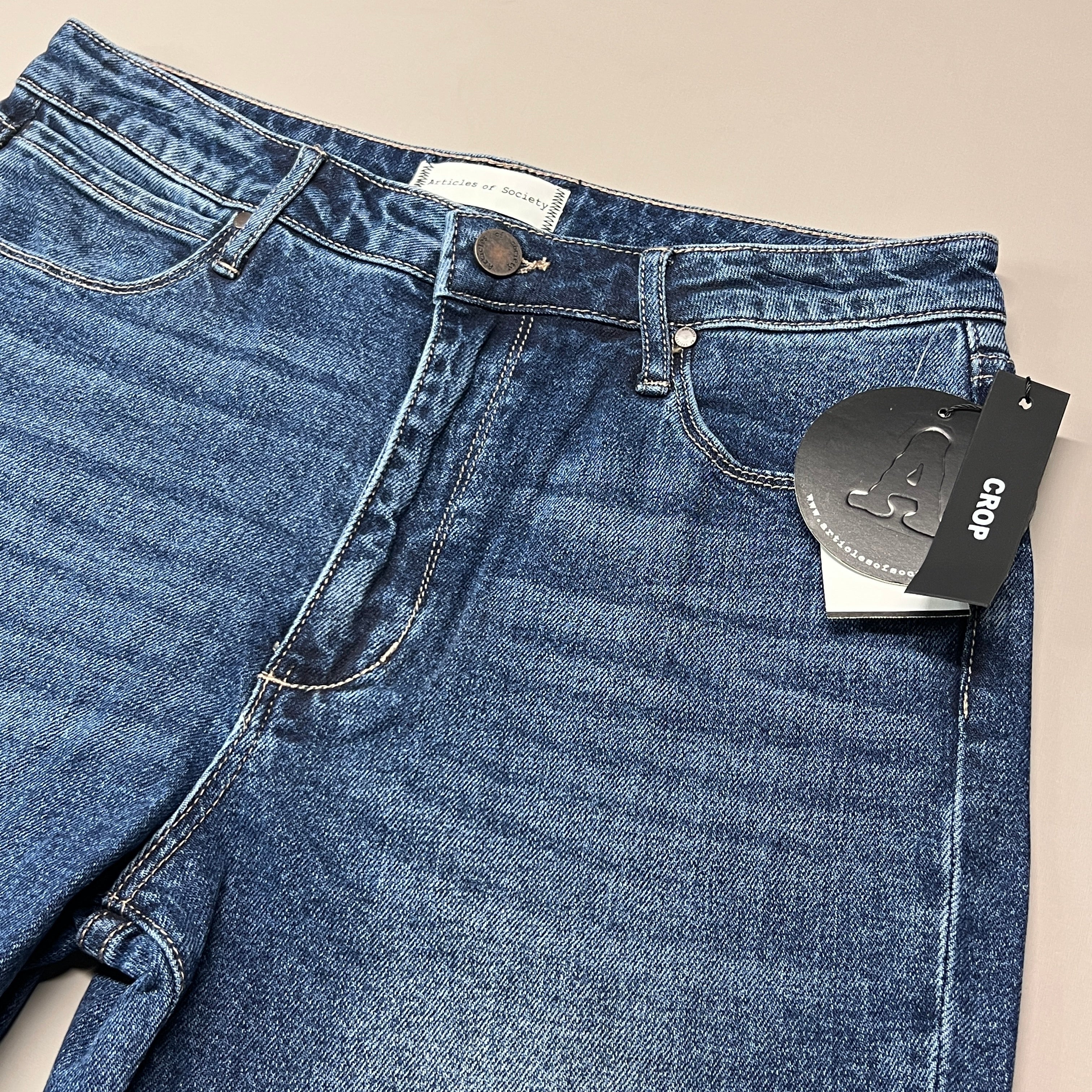 ARTICLES OF SOCIETY Ewa Beach Denim Jeans Women's Sz 27 Blue 4810TQ3-718 (New)