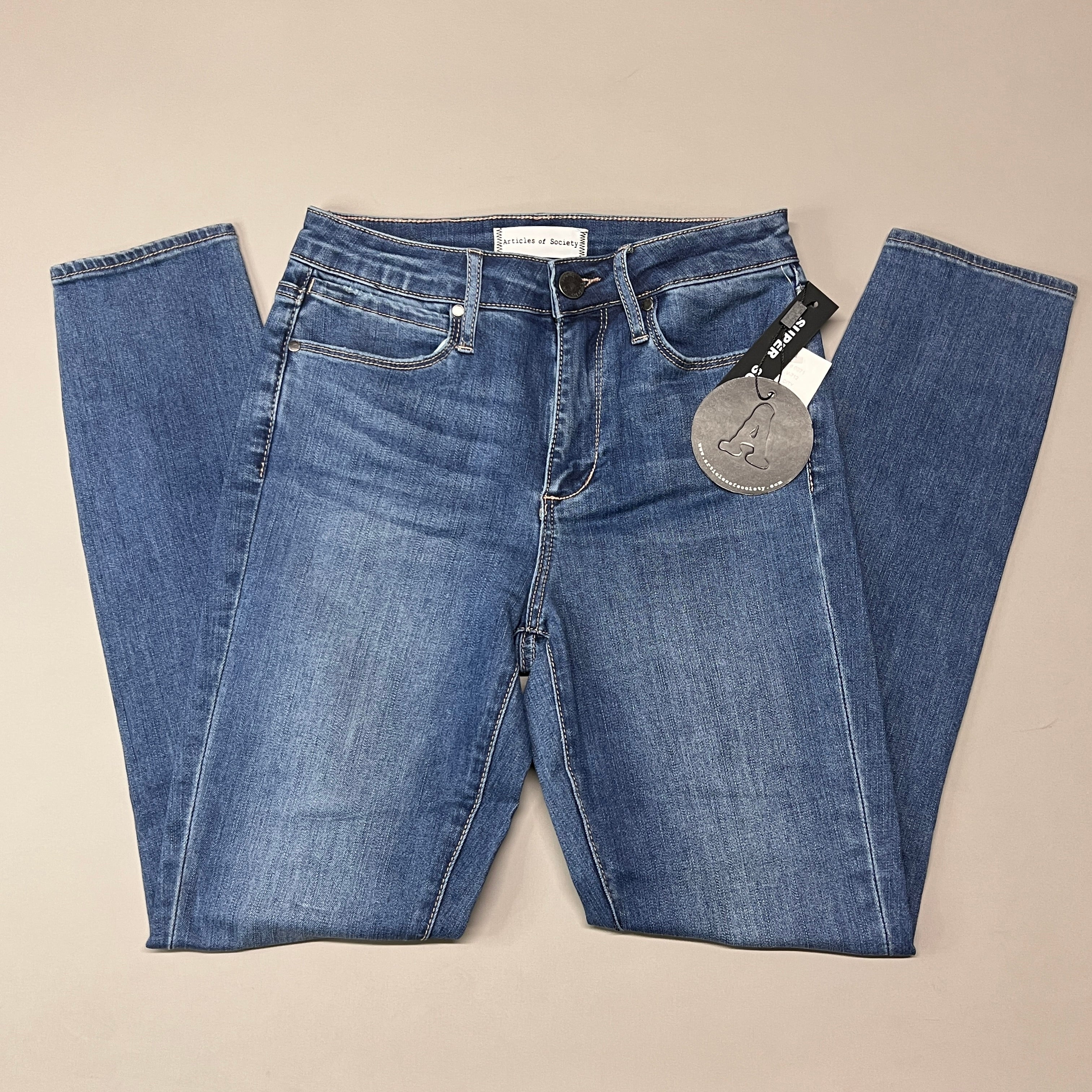 ARTICLES OF SOCIETY Pearl City Denim Jeans Women's Sz 24 Blue 4018PLV-712 (New)