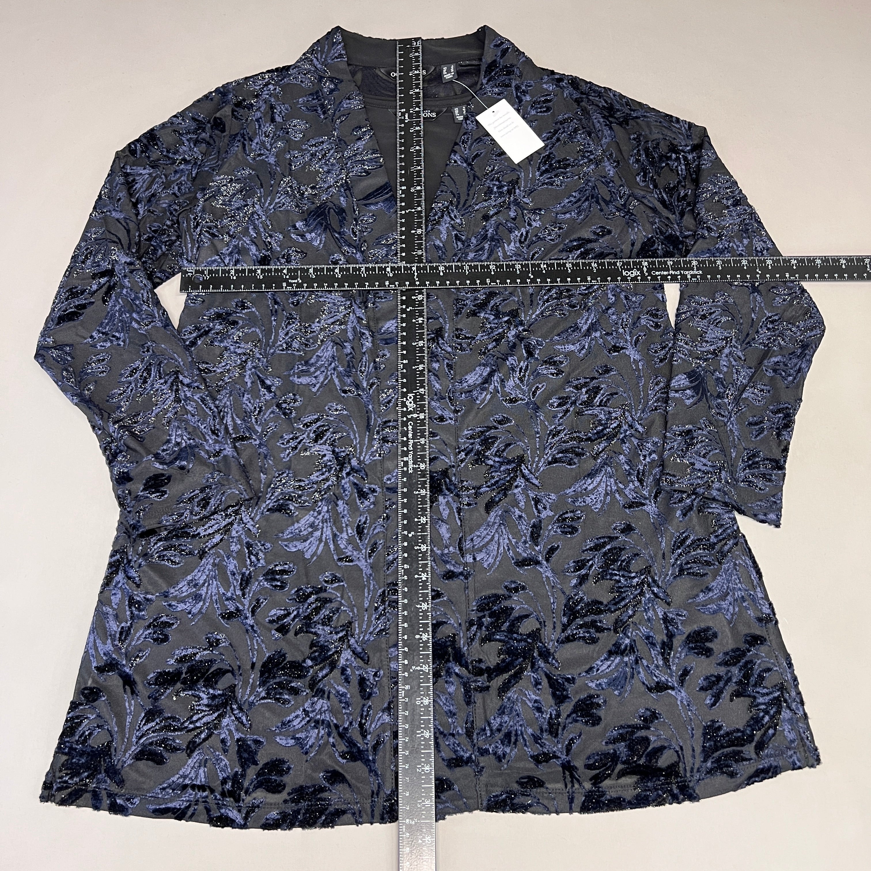 SUSAN GRAVER Knit Cardigan & Tank Set Women's Sz S Navy A384258BY3625 (New)