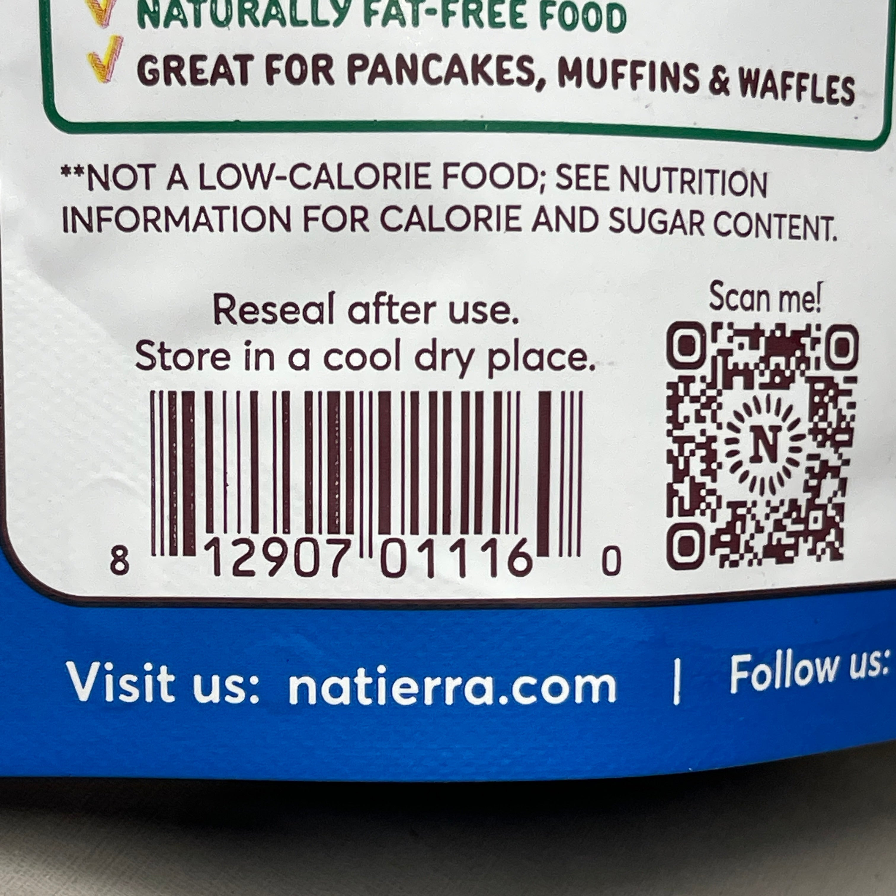 NATIERRA Nature & Earth Freeze-Dried Organic Blueberries 1.2oz -3 packs (New)