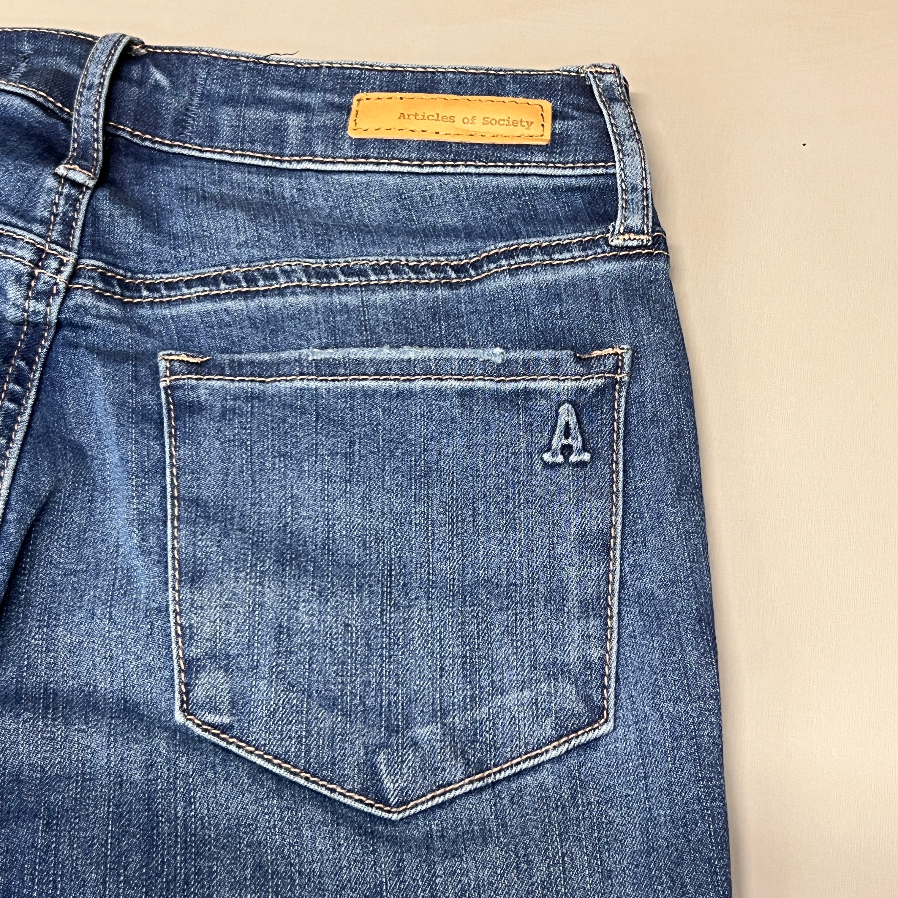 ARTICLES OF SOCIETY Pearl City Denim Jeans Women's Sz 28 Blue 4018PLV-712 (New)