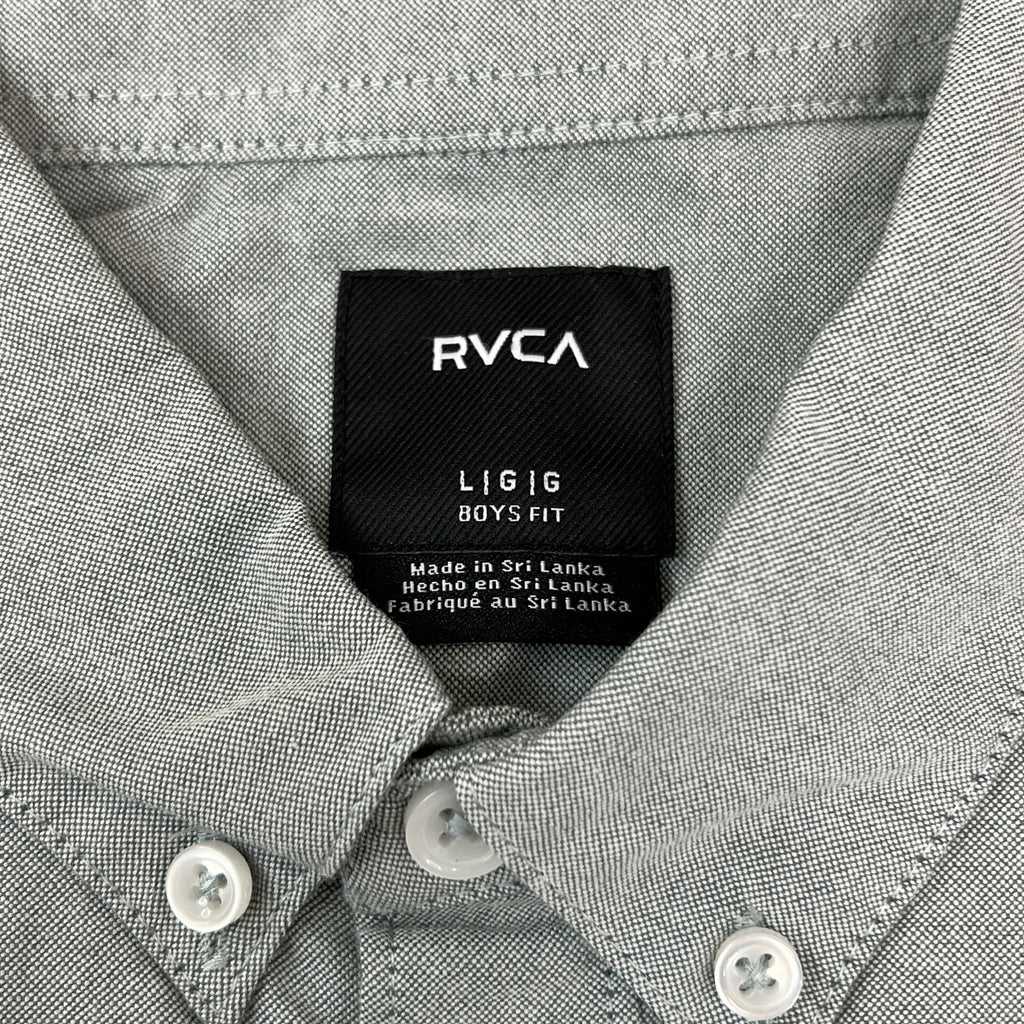RVCA That'll Do Stretch Short Sleeve Shirt Youth Sz L / 14 B525TRTS Balsam Green (New)