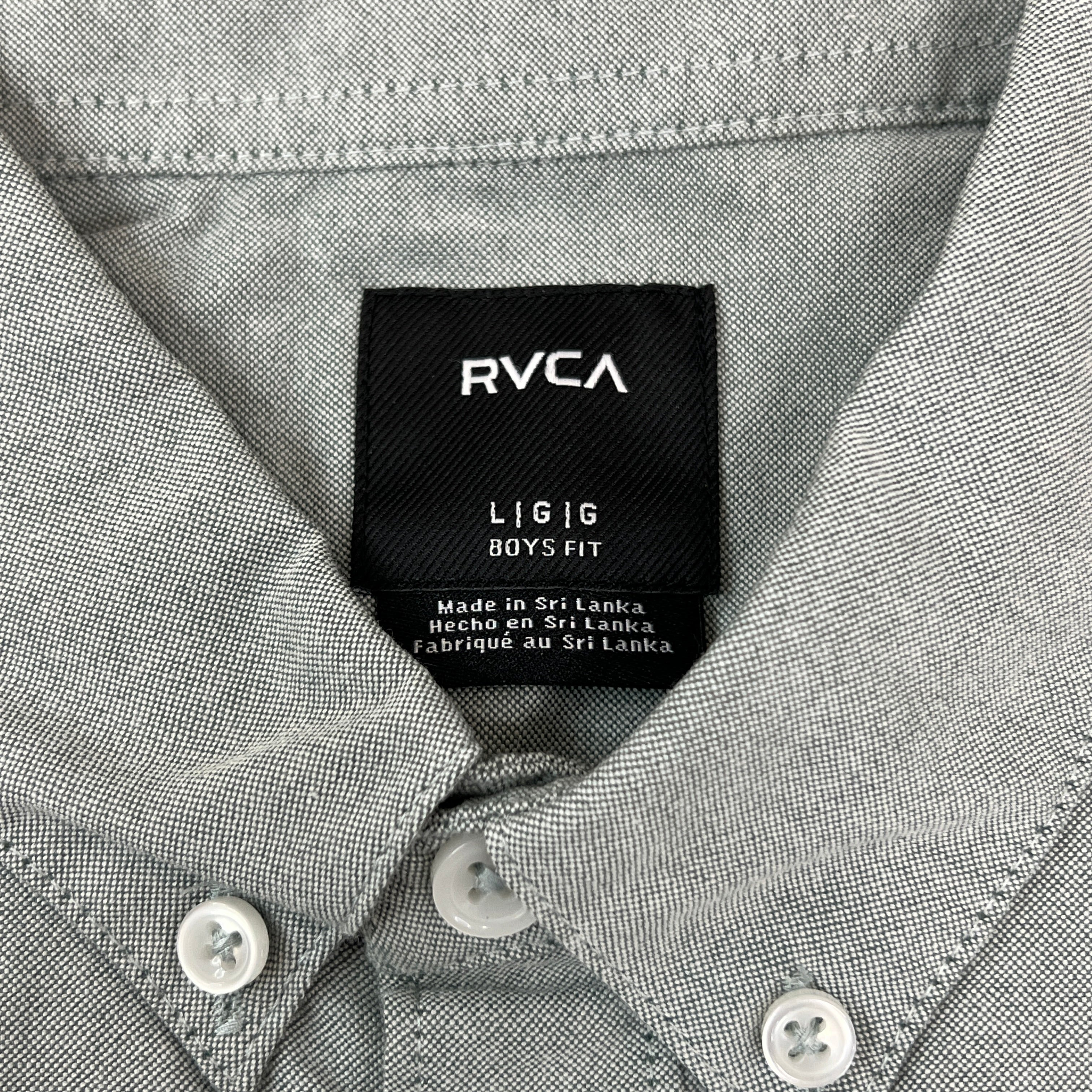 RVCA That'll Do Stretch Short Sleeve Shirt Youth Sz L / 14 B525TRTS Balsam Green (New)