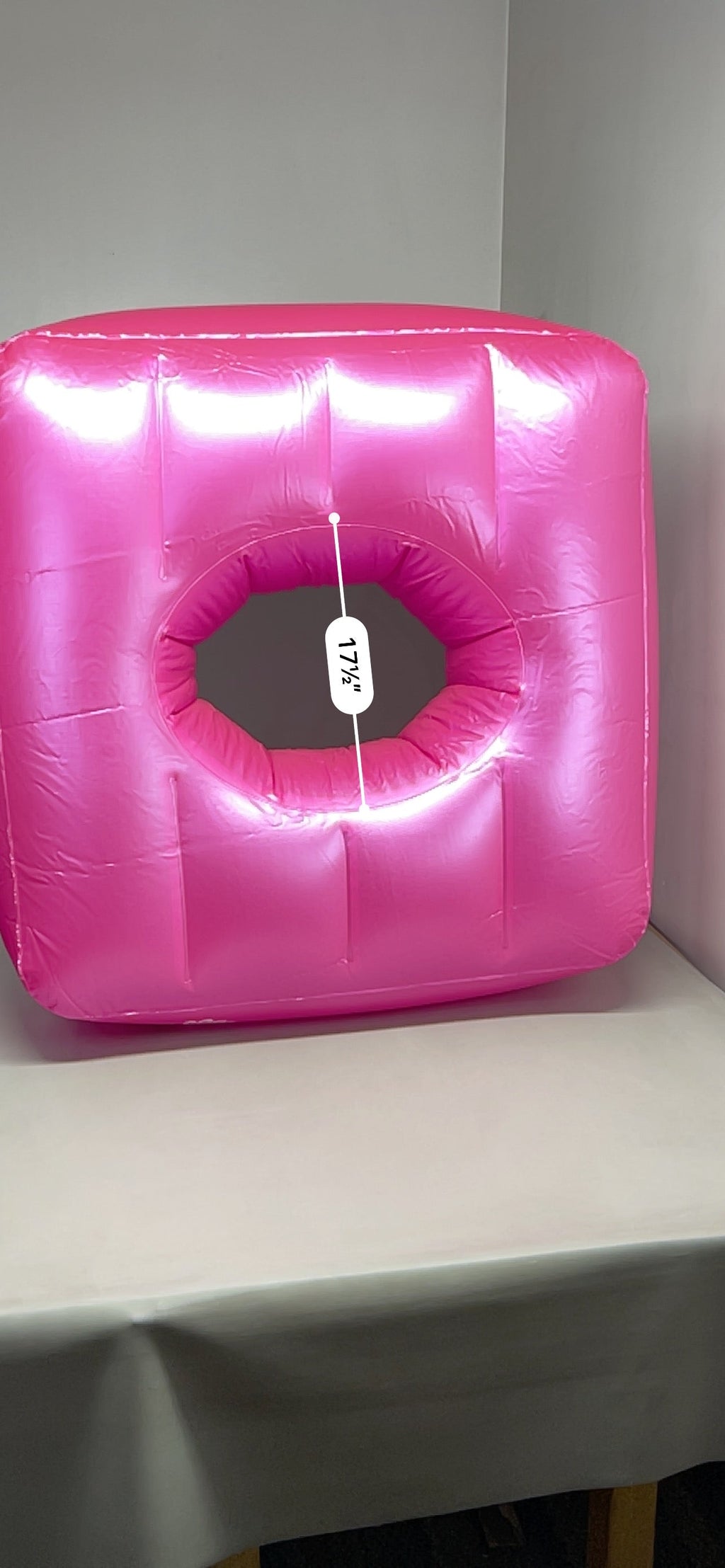ZA@ BOOTY BEAN BAG BBL Small Inflatable Air Mattress Pink 22" Square (New)