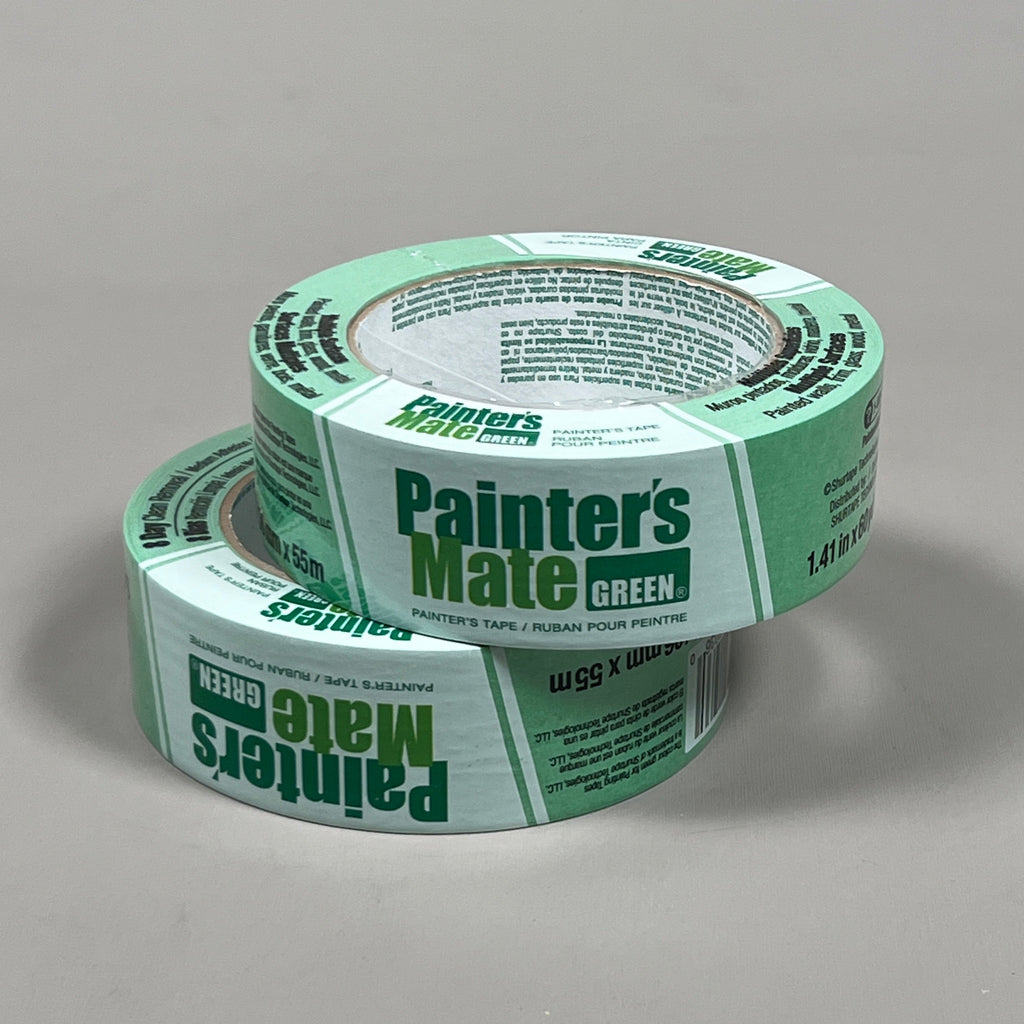 2-PK PAINTER'S MATE Multi-Surface Painter's Tape Green 1.41 IN x 60 YD 332261 (New)