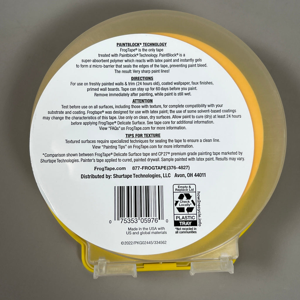 2-PK SHURTAPE FROGTAPE Multi-Surface Masking Tape Yellow 1.88 in x 60 yd 334561 (New)