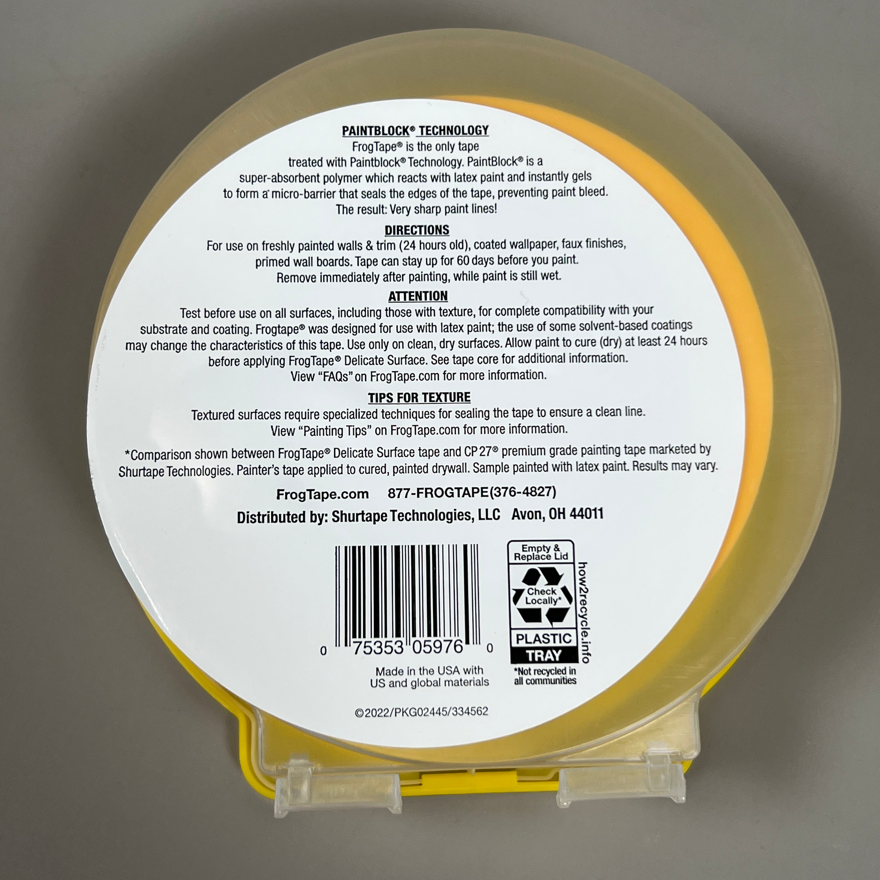 2-PK SHURTAPE FROGTAPE Multi-Surface Masking Tape Yellow 1.88 in x 60 yd 334561 (New)