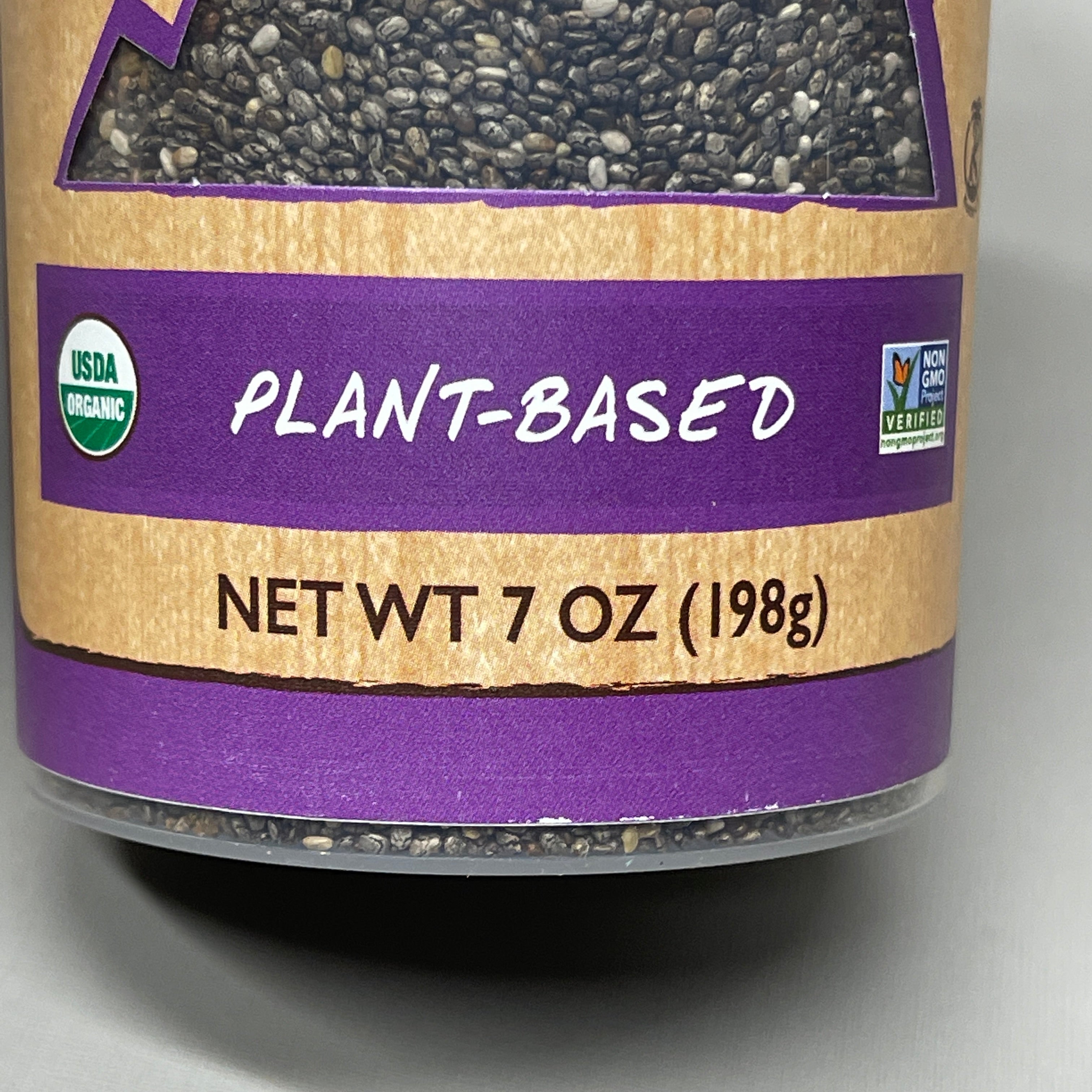 ZA@ NATIERRA Nature & Earth Organic Black Chia Seeds 7 oz Shaker BB 08/25