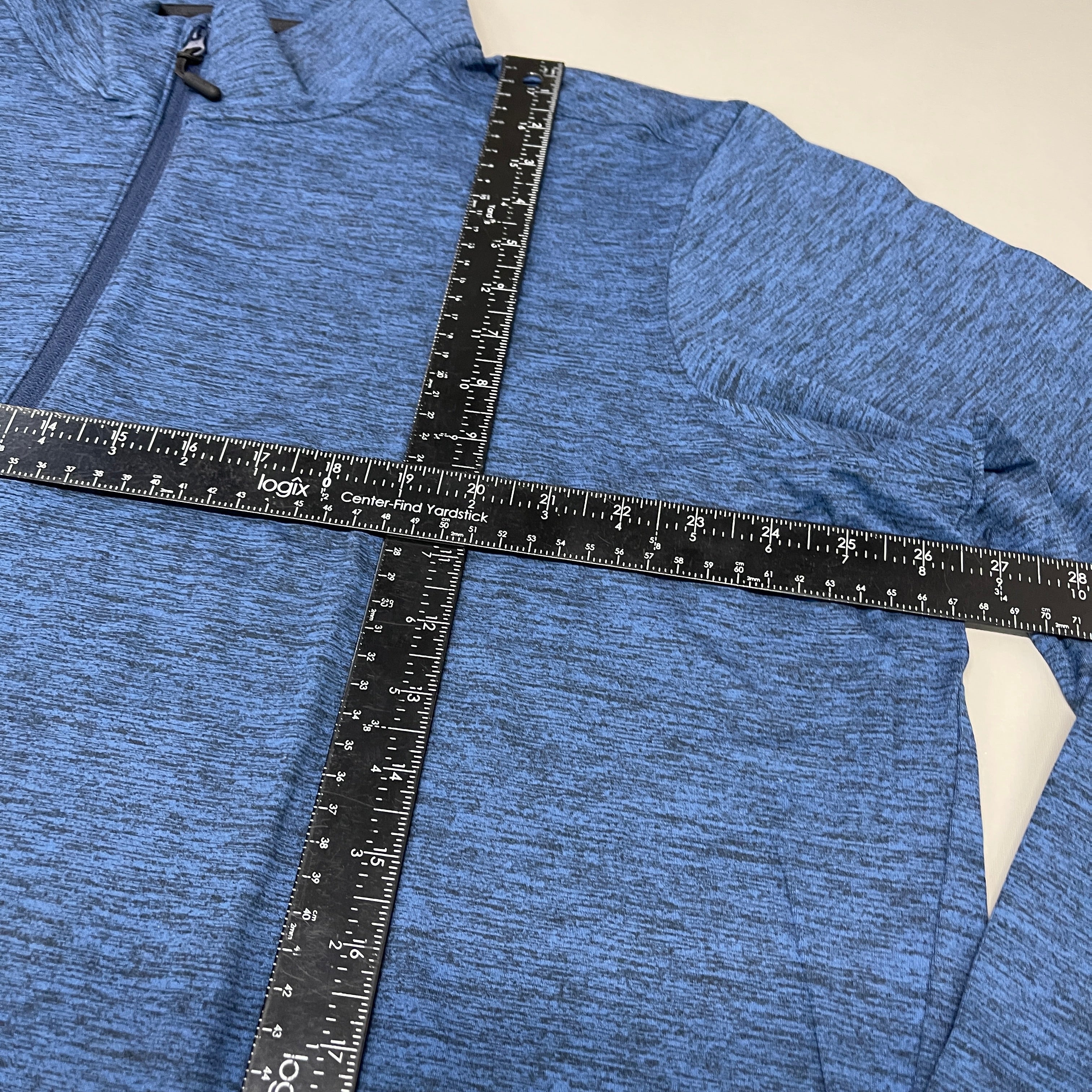 ZUSA Pull Over Shirt Long Sleeve Brisk Quarter Zip Men's Sz 2XL Navy Heather (New)