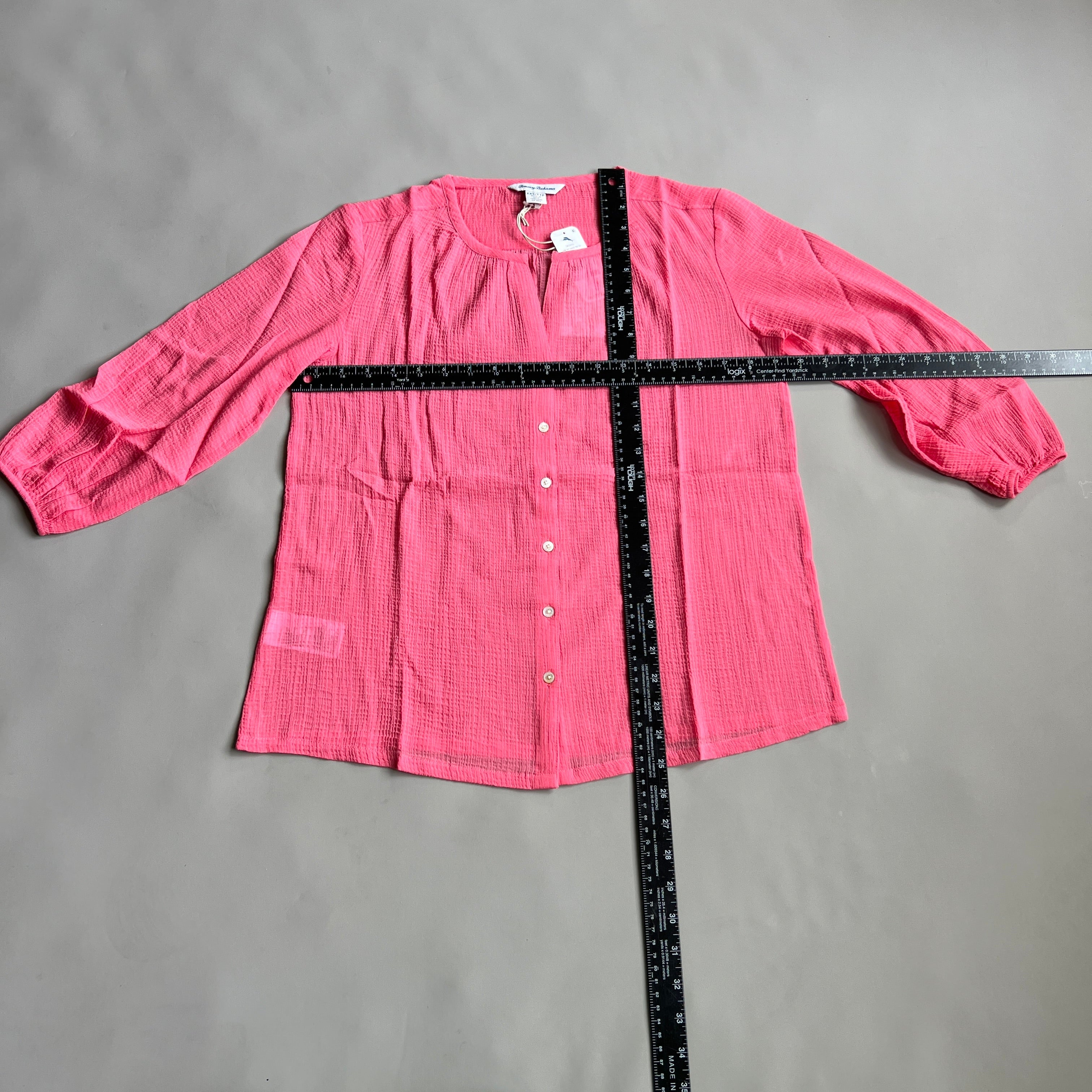 TOMMY BAHAMA Women's Lana Bay Gauze Top 3/4 Sleeve Tutti Frutti Size XXS (New)